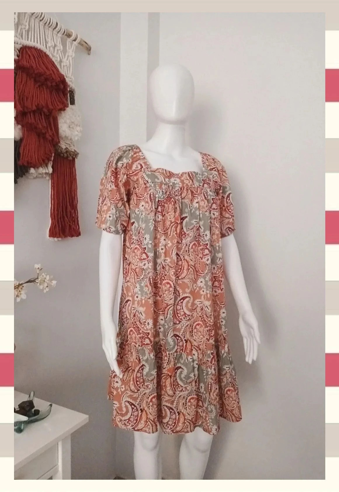 Vestido Mini con Estampado Cachemira/Paisley T.S – MNG Casual – taille S / 36 / 8