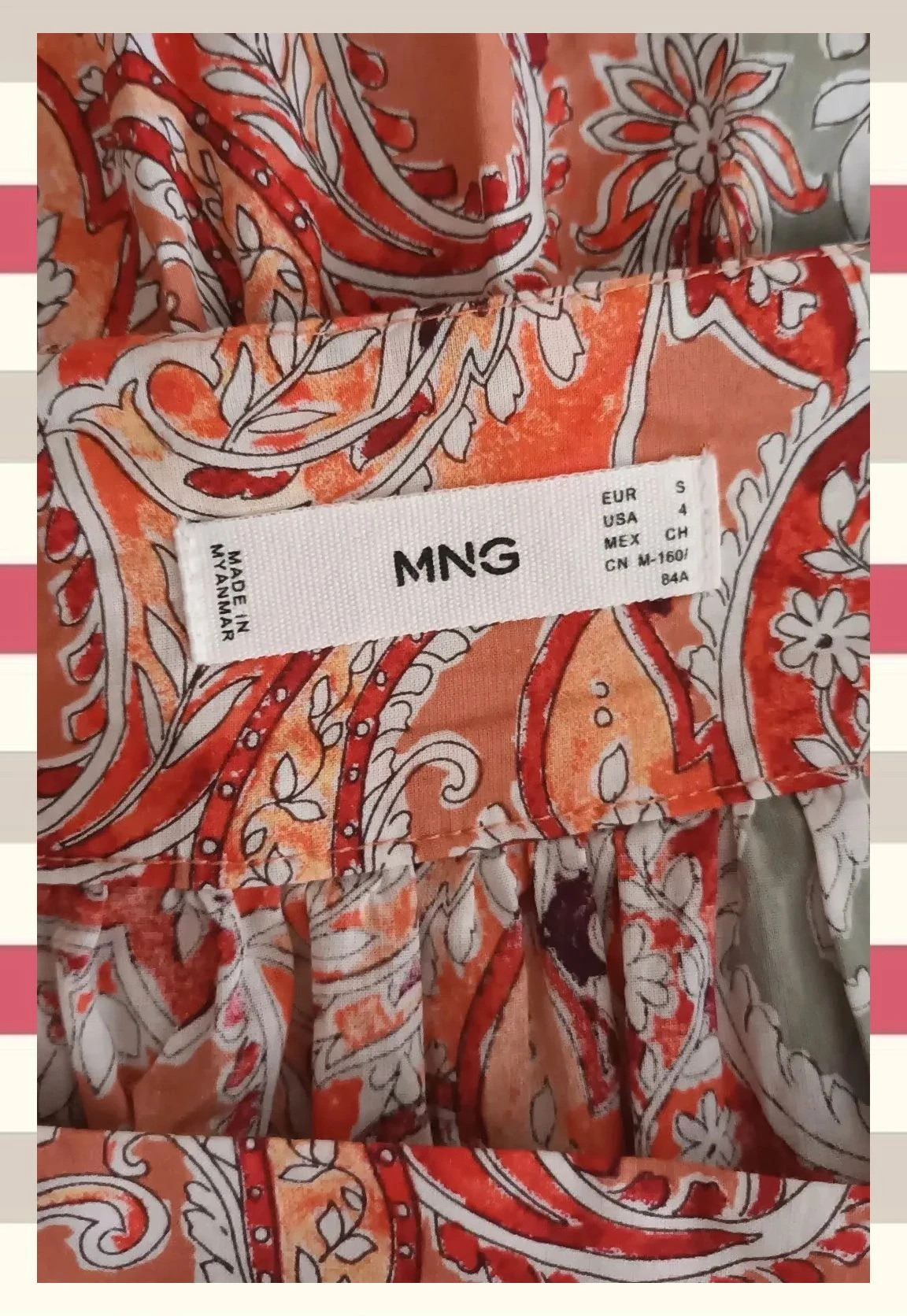 Vestido Mini con Estampado Cachemira/Paisley T.S – MNG Casual – taille S / 36 / 8 5