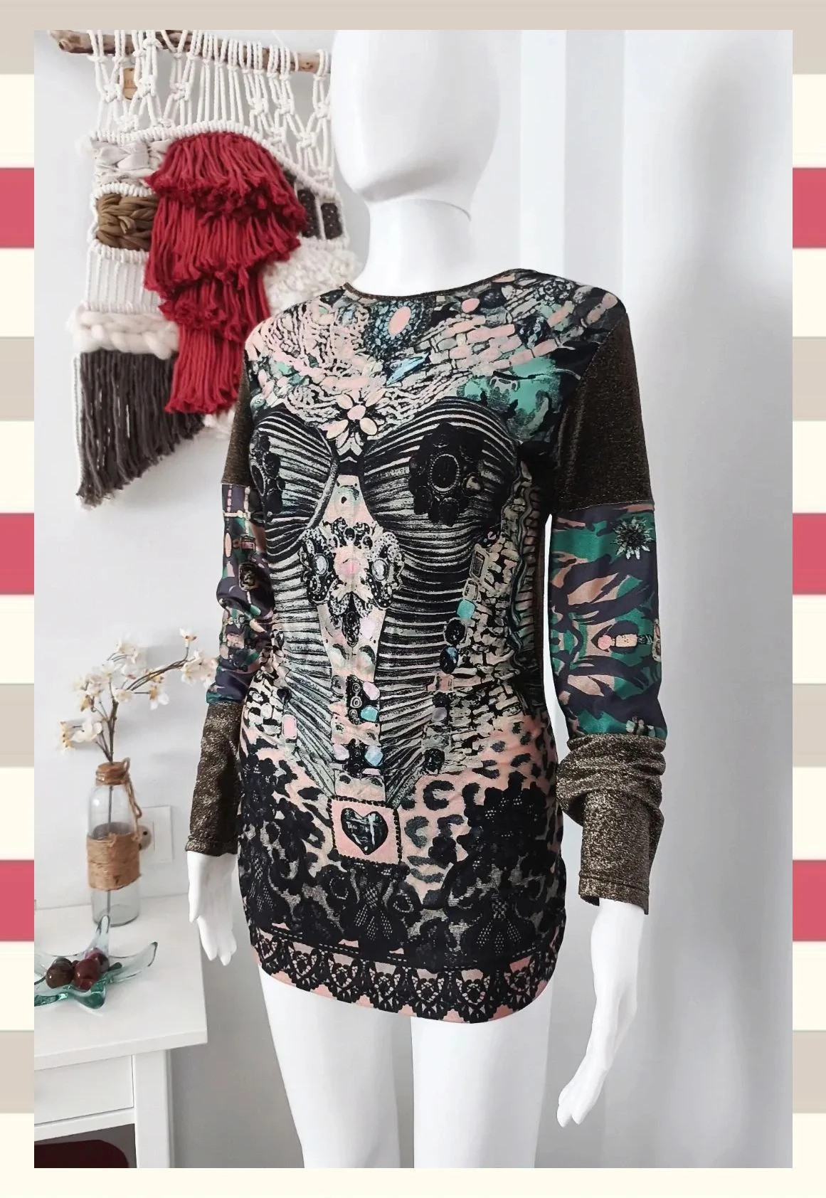Camiseta/Vestido corto Bazar de Christian LaCroix T L. Edición Vintage/ Lurex – Christian Lacroix – taille L / 40 / 12 4