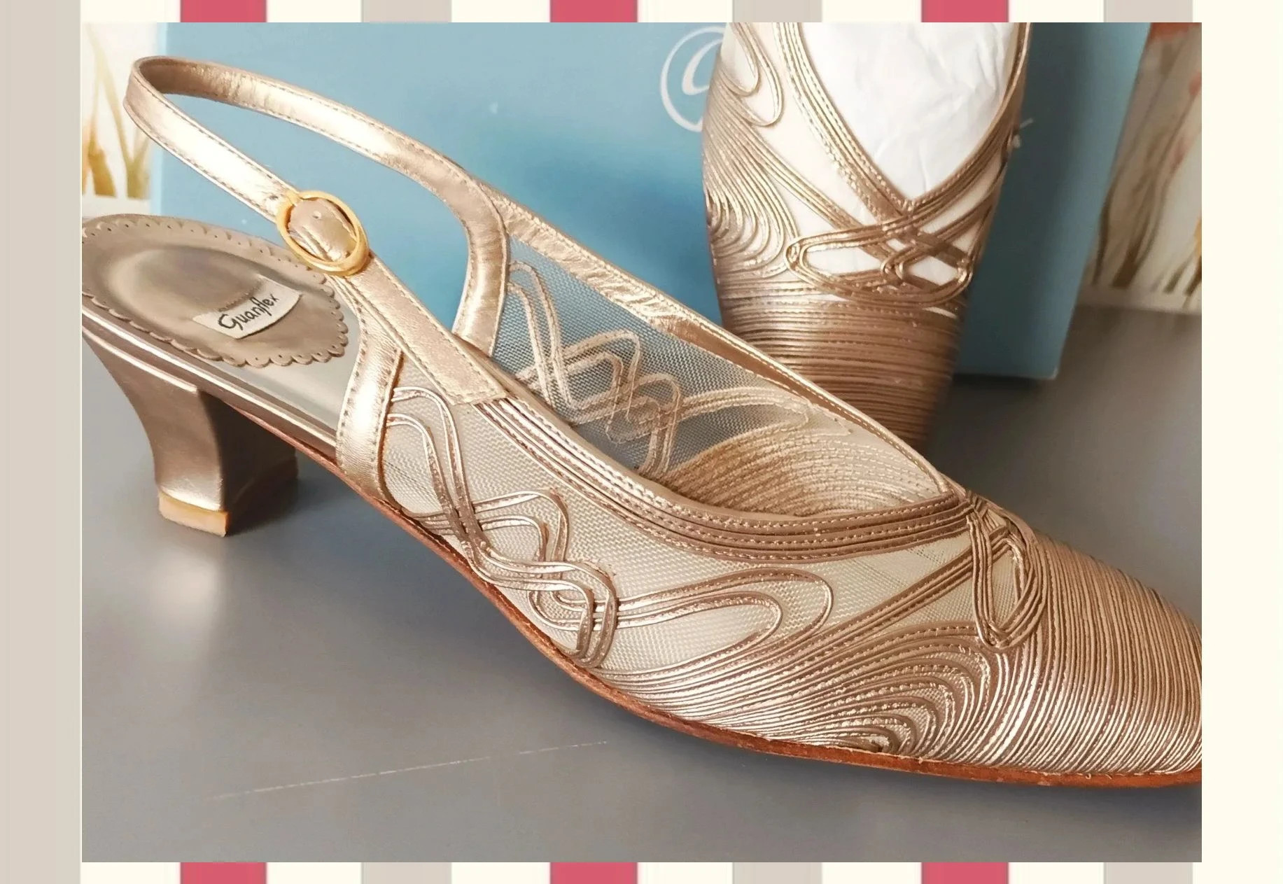 Zapatos de fiesta Guanflex champan metalizado T.38 – Guanflex – taille 38 4