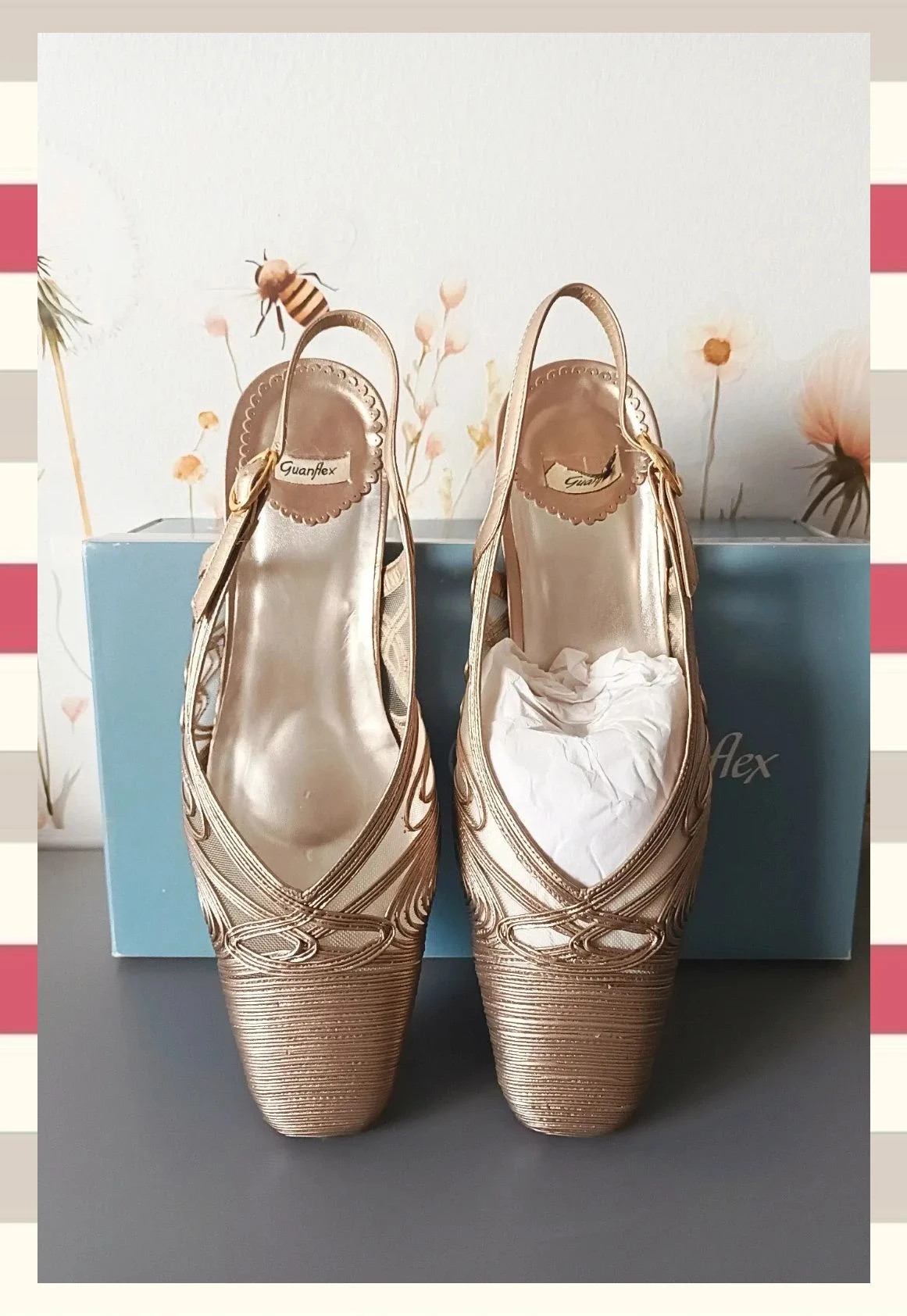 Zapatos de fiesta Guanflex champan metalizado T.38 – Guanflex – taille 38 2