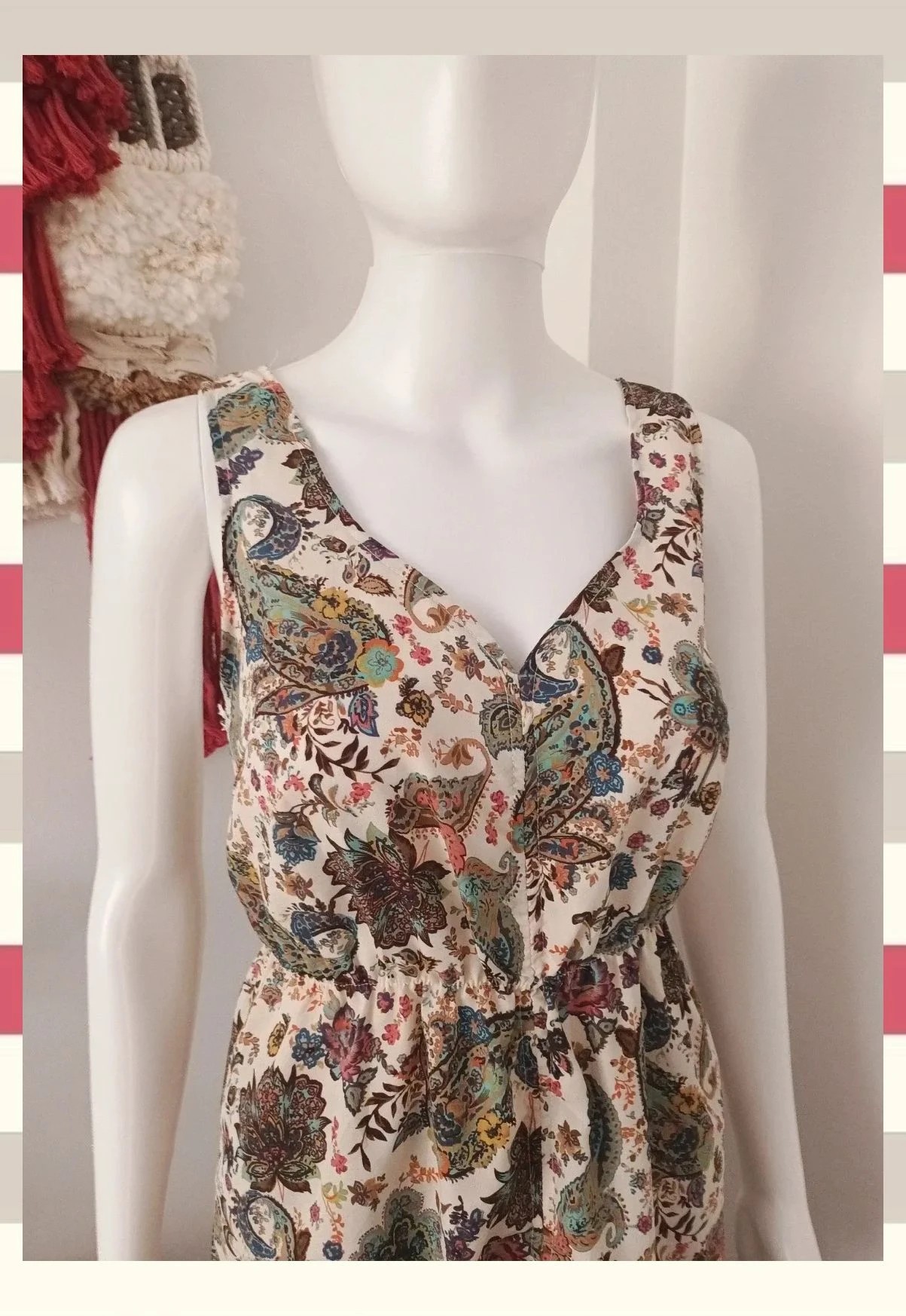 Top/Bluson con Estampado Paisley T.S. – Papaya – taille S / 36 / 8 3
