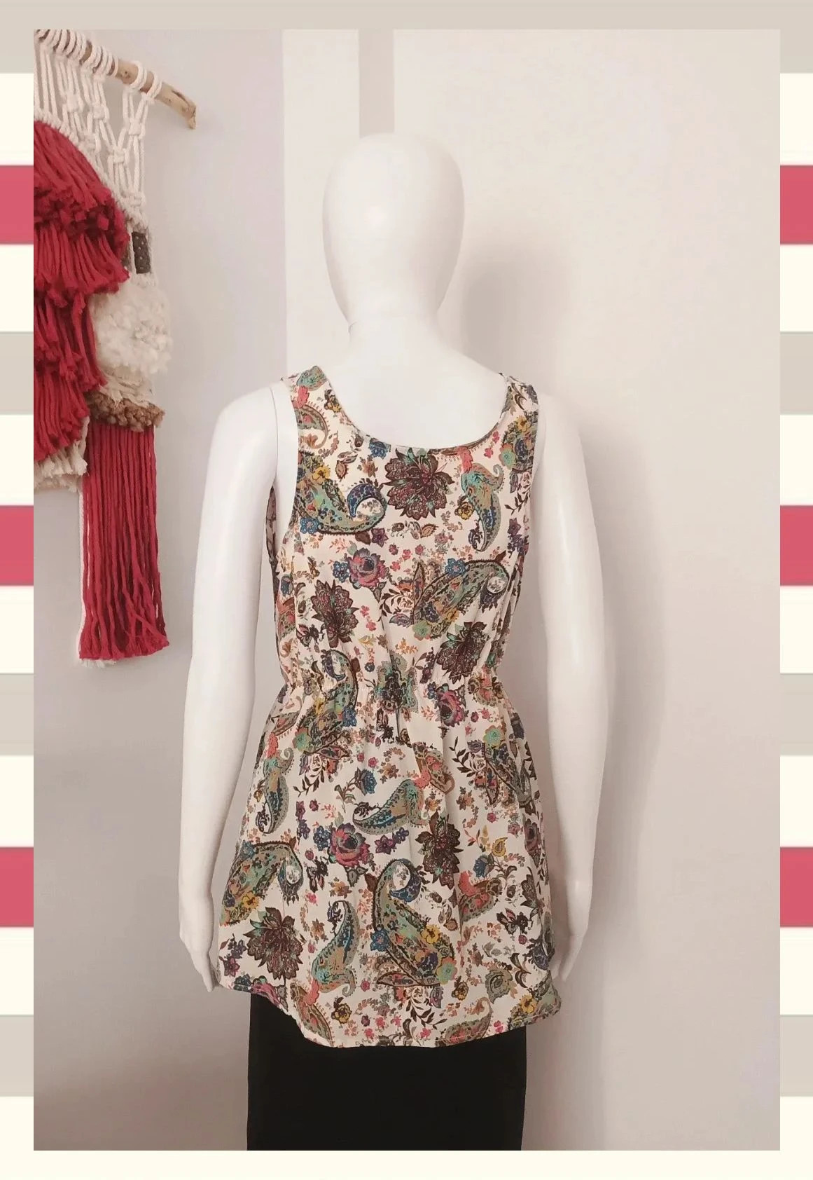 Top/Bluson con Estampado Paisley T.S. – Papaya – taille S / 36 / 8 2