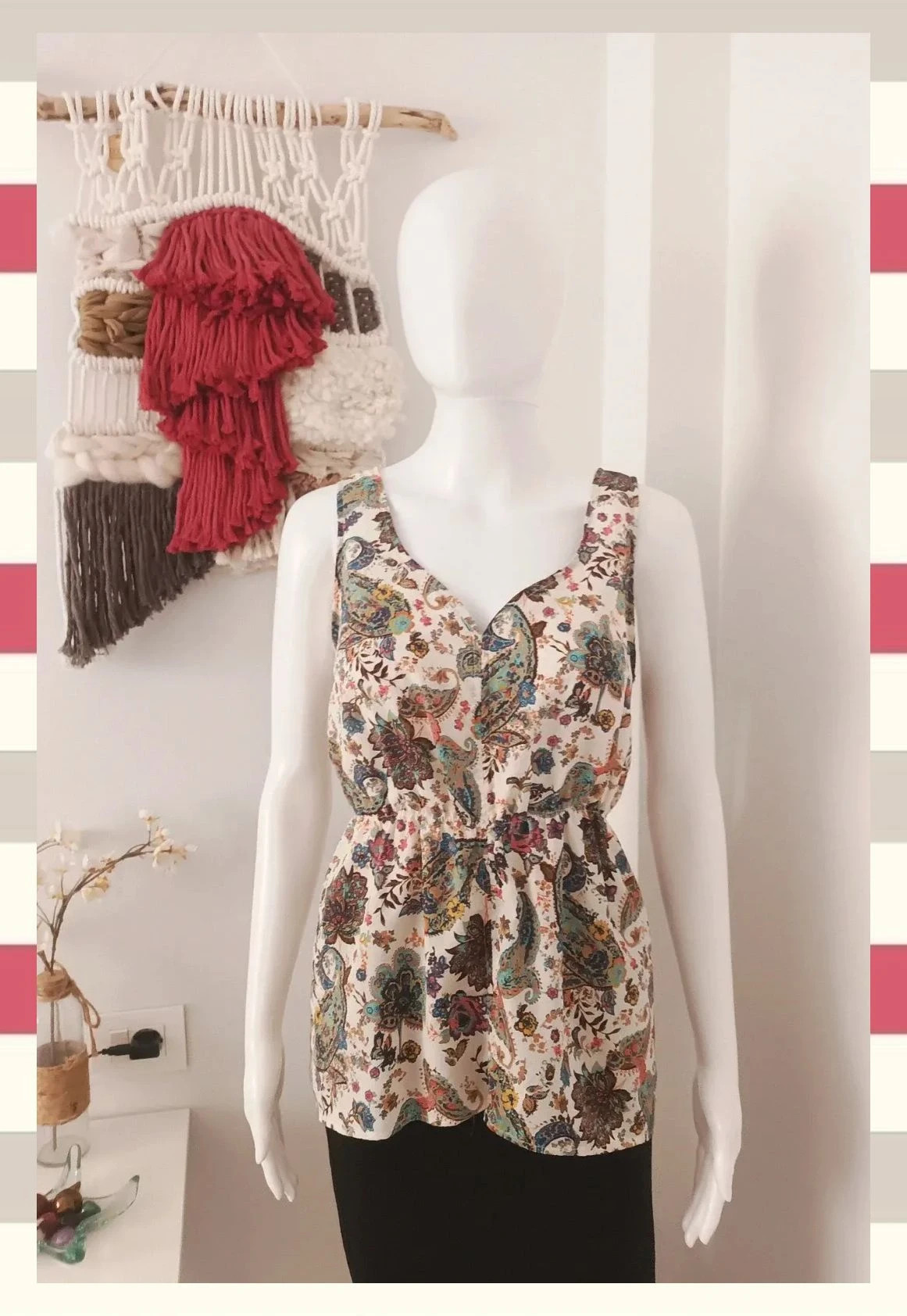 Top/Bluson con Estampado Paisley T.S.