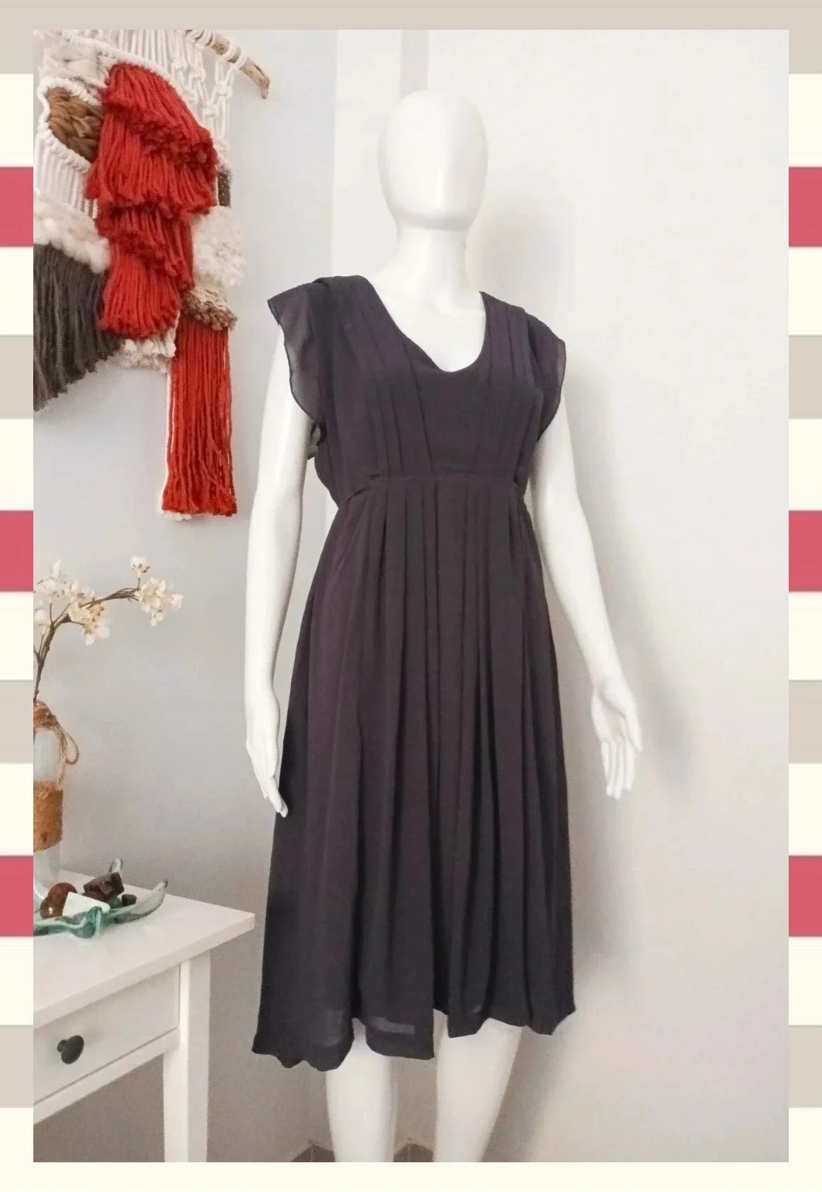 Vestido Invitada Gris Antracita T.XL Usado una vez – ML STYLE – taille XL / 42 / 14
