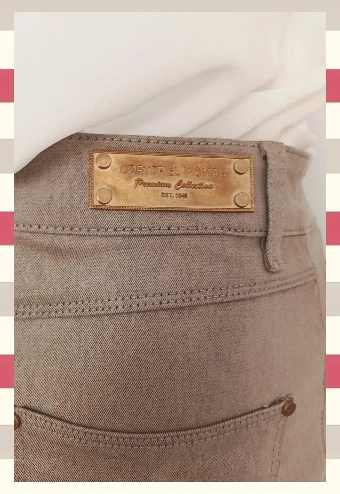 Falda lápiz beige Cortefiel T.36 (S) - corte recto, muy buen estado 👗 – Cortefiel – taille S / 36 / 8 3