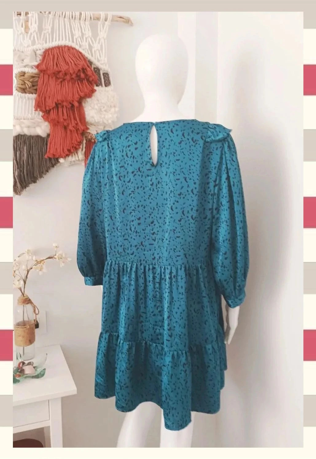 Vestido mini Zara Satinado con volantes y manga abullonada T. L – Zara – taille L / 40 / 12 2