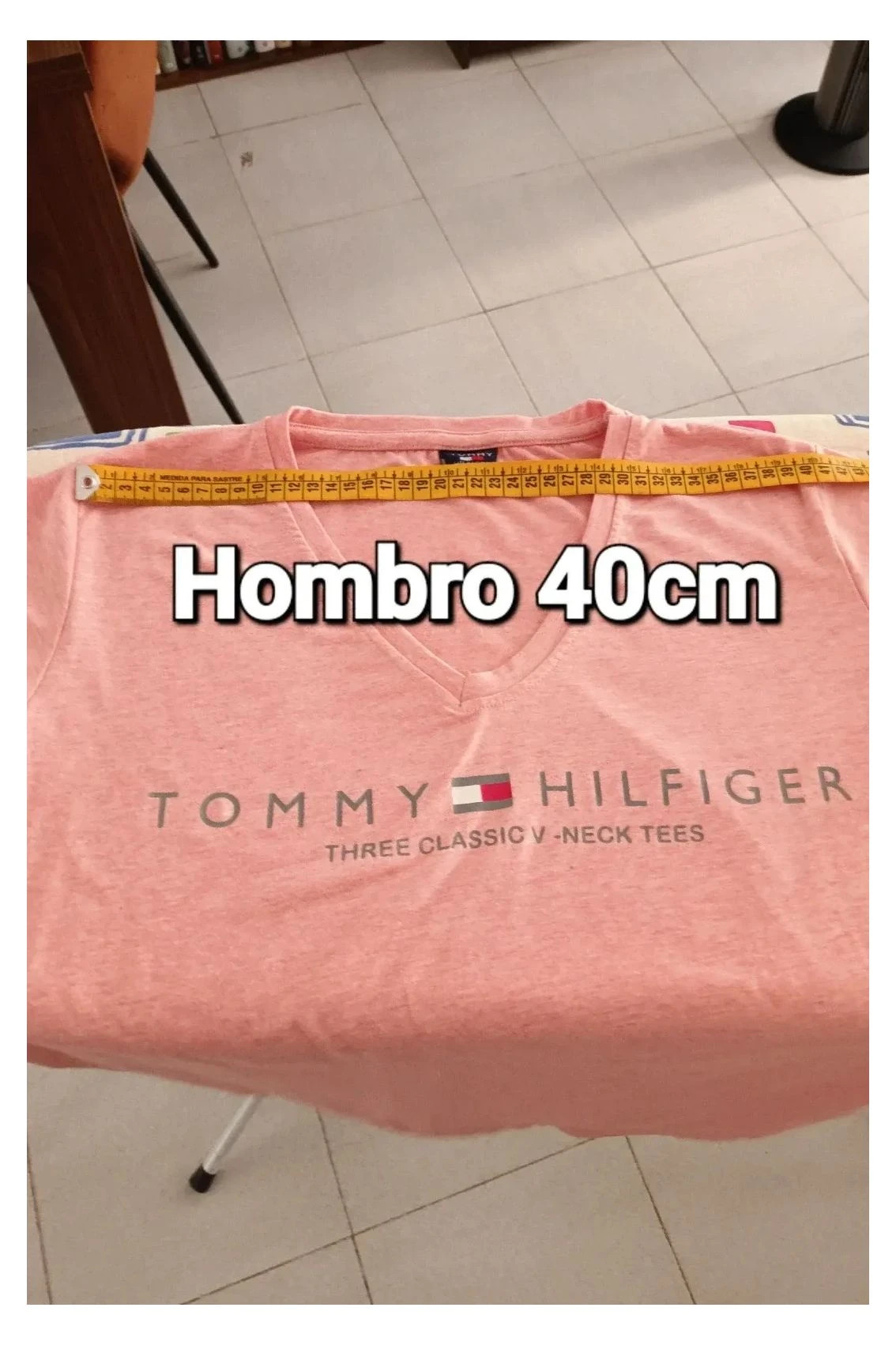 Camiseta Tommy Hilfiger Original Rosa Melange – Tommy Hilfiger – taille S / 36 / 8 5