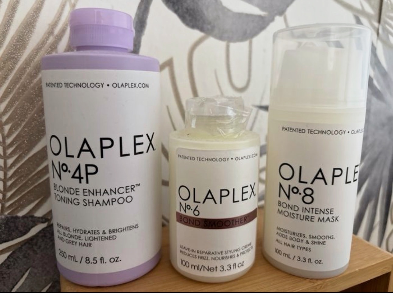 Lot Soins Capillaires Olaplex - Shampooing Violet N°4P + Creme N°6 + Masque N°8 