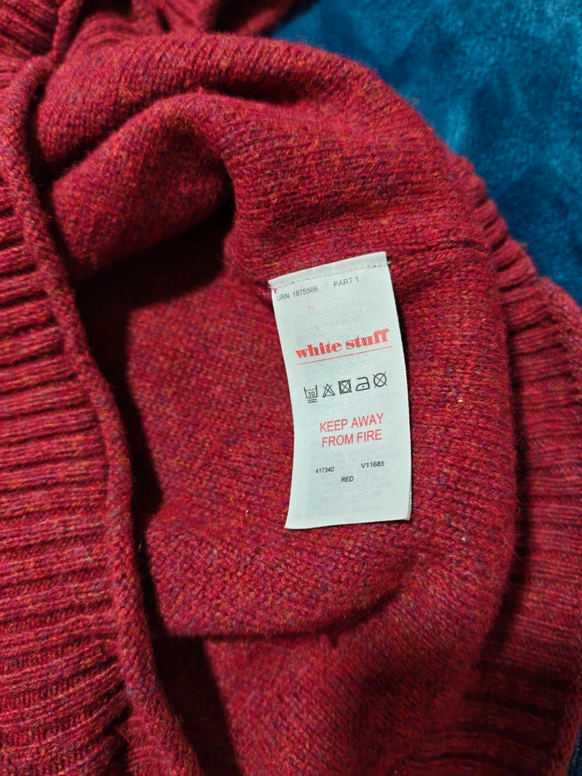 Jersey de lana White Stuff rojo/granate – White Stuff – taille XL 5