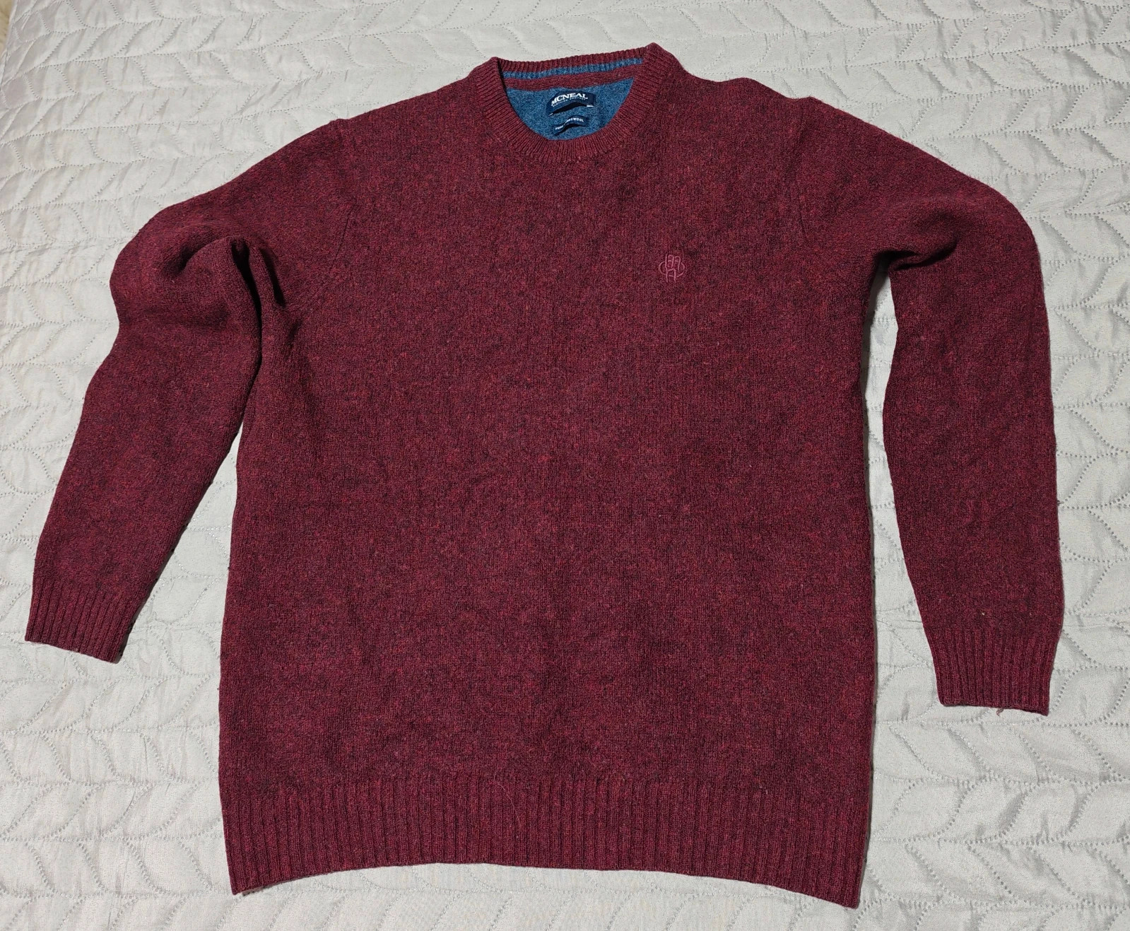 Jersey MCNEAL 100% Pure Lambswool Burdeos (L / Fit M-S)