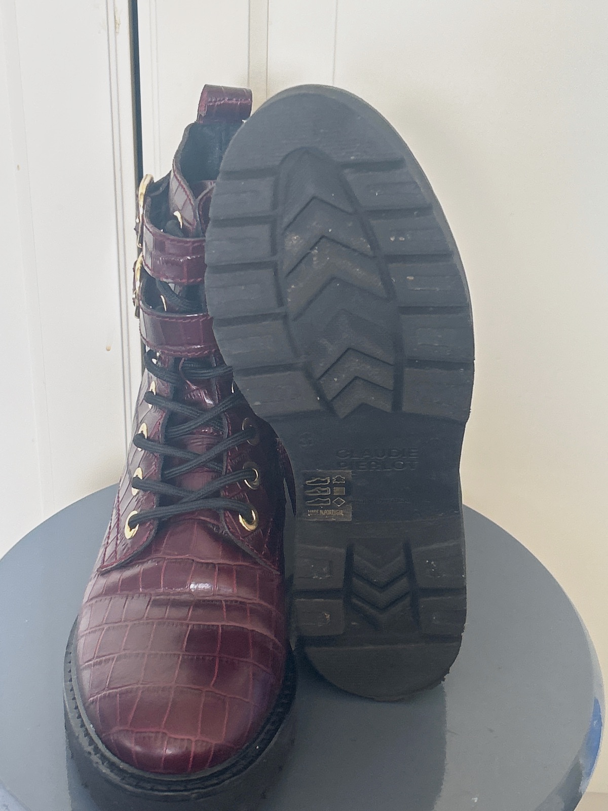 Bottines Claudie Pierlot bordeaux croco T37 – Claudie Pierlot – taille EU 37 4