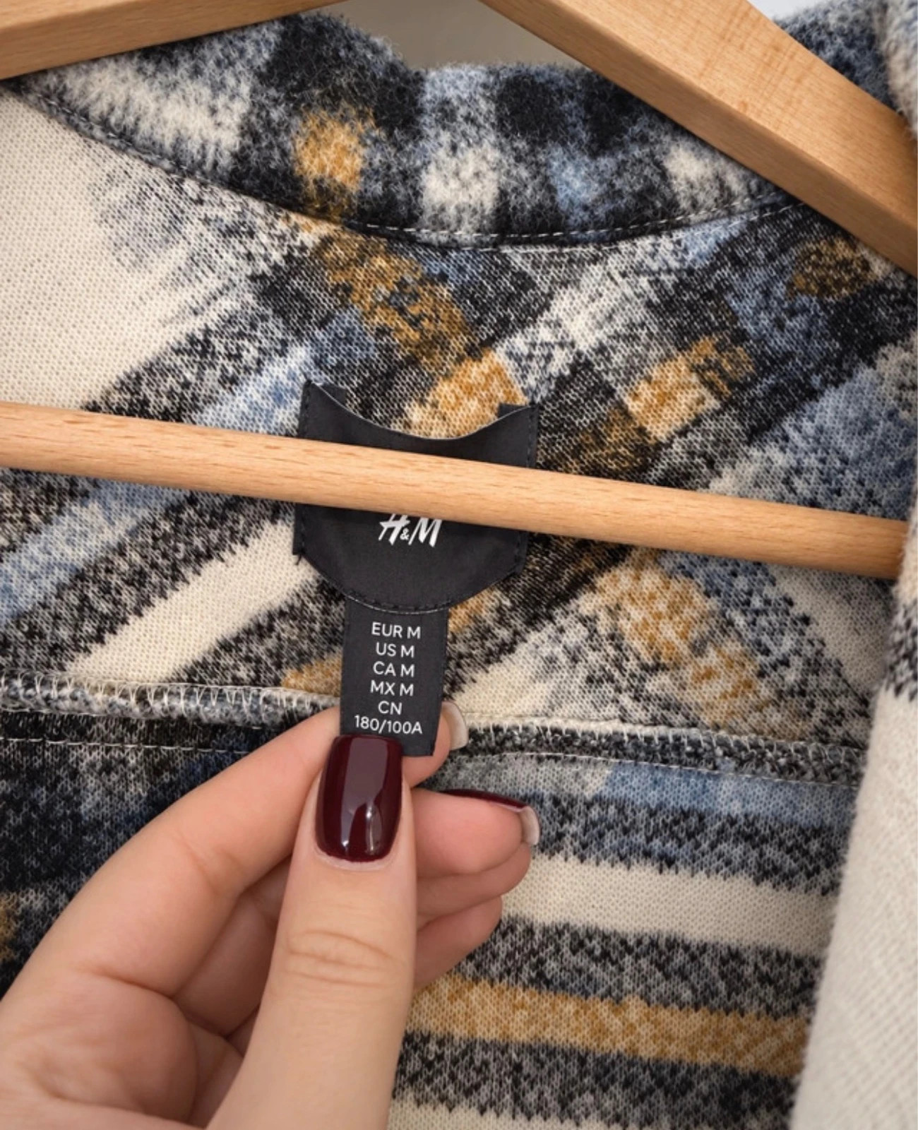 Veste sur chemise oversize épaisse à carreaux H&M - Taille M – H&M – taille M 3