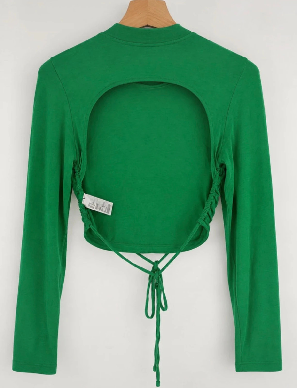 Top crop H&M vert dos ouvert froncé - Taille S - neuf avec étiquette – H&M – taille M 3