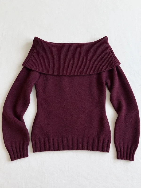 Pull épaules dénudées SHEIN bordeaux taille M neuf