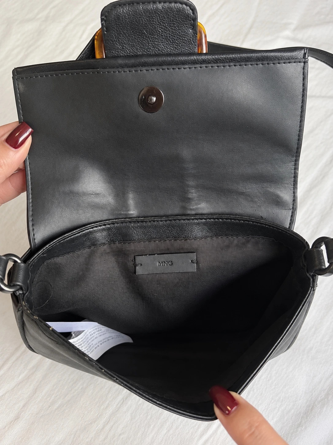 Sac à main Mango noir style baguette – Jamais porté – Mango – taille Taille unique 3