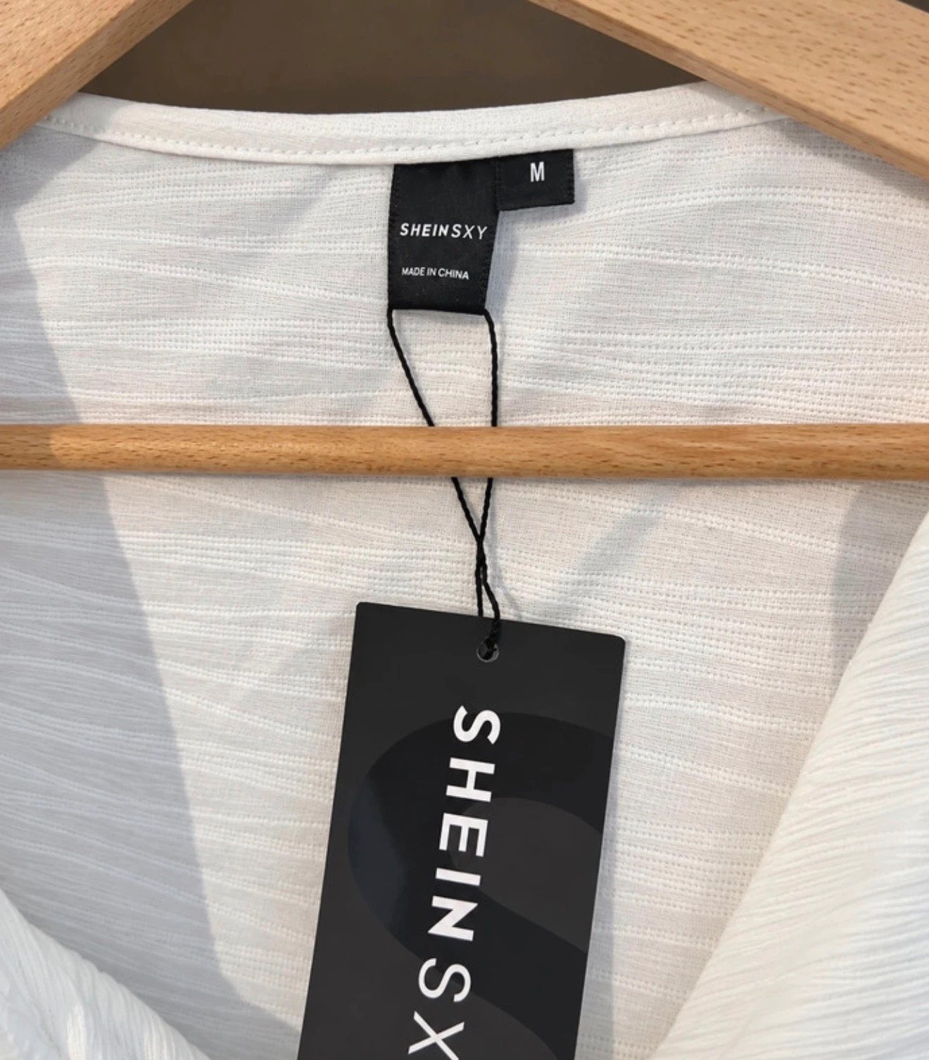 Crop top blanc torsadé manches longues SHEIN - Taille M – Shein – taille M 2