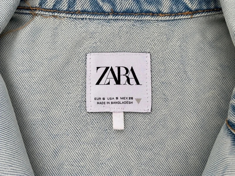 Veste biker Zara en jean bleu clair taille S – Zara – taille S 4