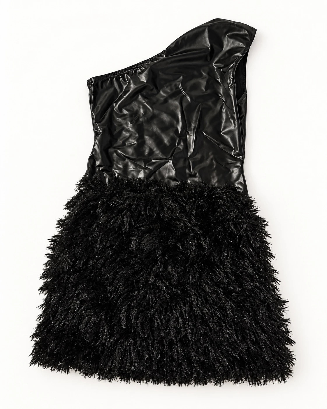 Ensemble SHEIN noir body asymétrique + jupe à froufrou – Taille M