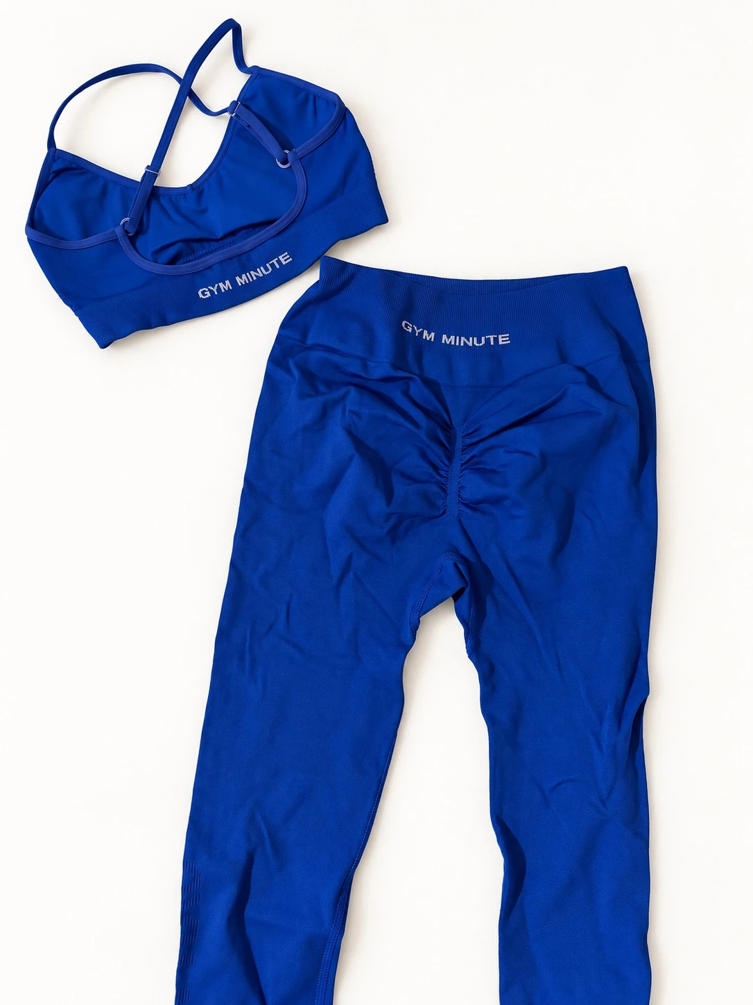 Ensemble de sport Gym Minute bleu – brassière + legging taille S – Shein – taille S 2