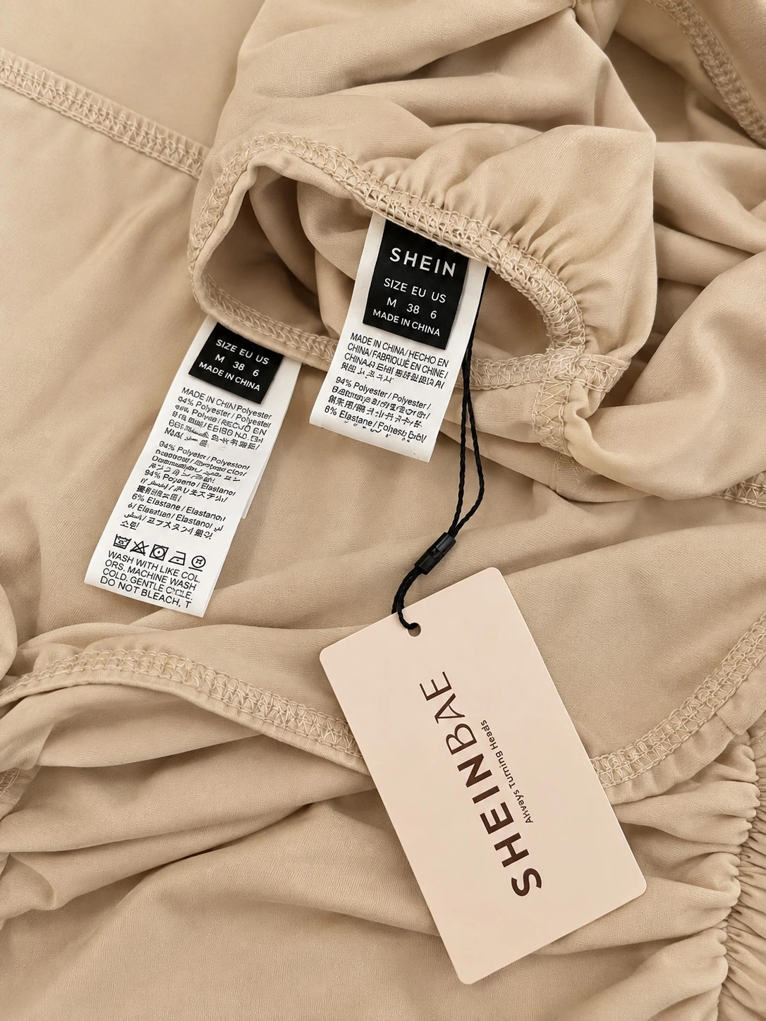 Ensemble SHEIN jupe + top asymétrique beige – Taille M – Neuf avec étiquette – Shein – taille M 2