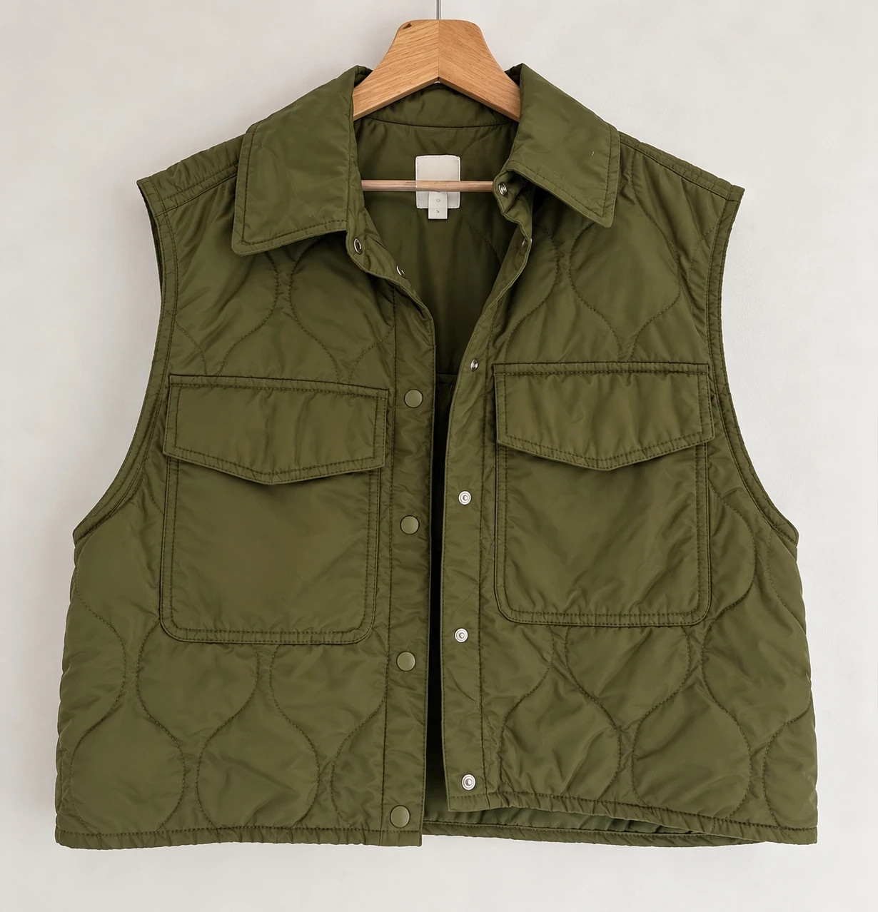 Gilet matelassé sans manches H&M kaki - Taille S - jamais porté
