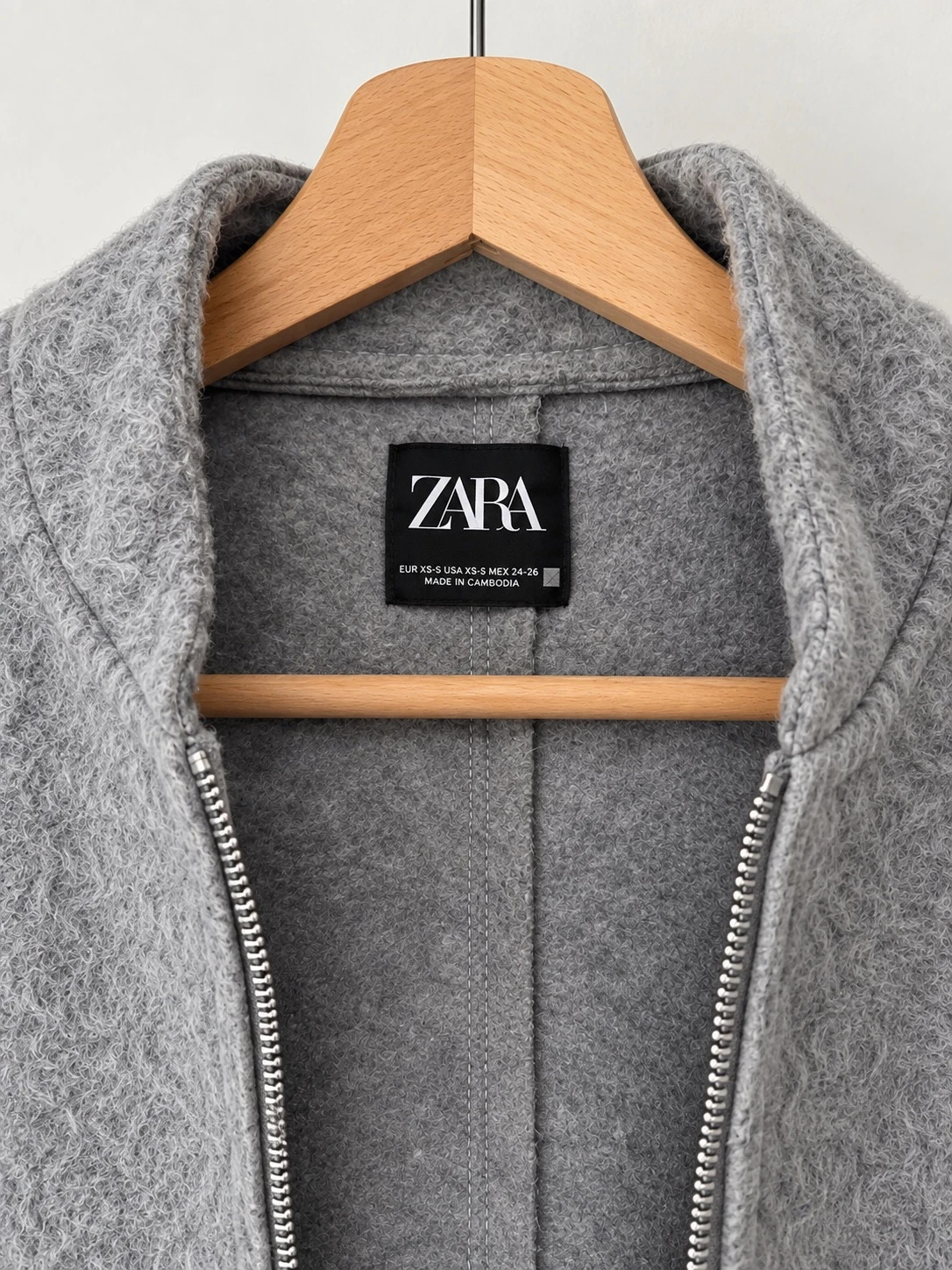 Veste oversize Zara grise texturée – XS/S – Zara – taille S 2