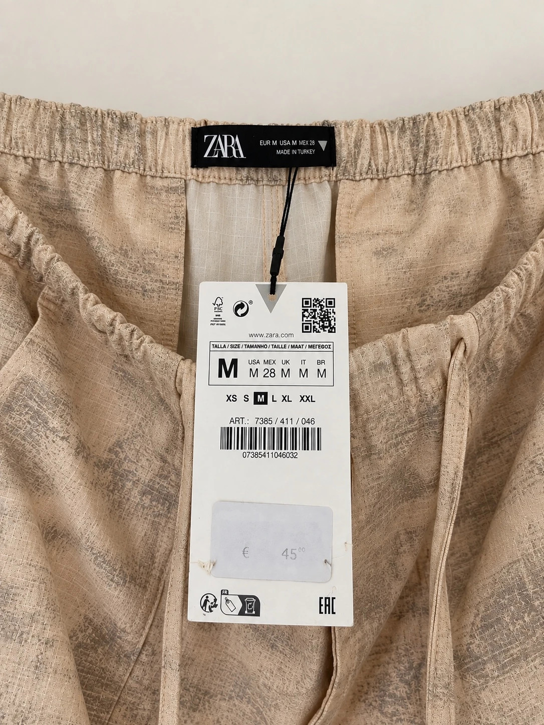 Pantalon cargo Zara beige imprimé – Taille M – Zara – taille M 3