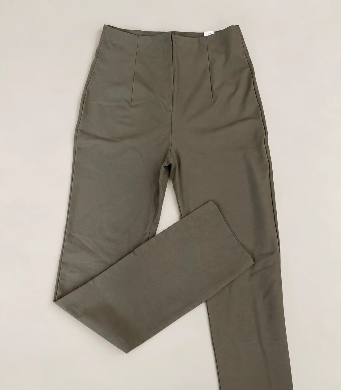 Pantalon Zara kaki taille haute coupe droite – Taille L