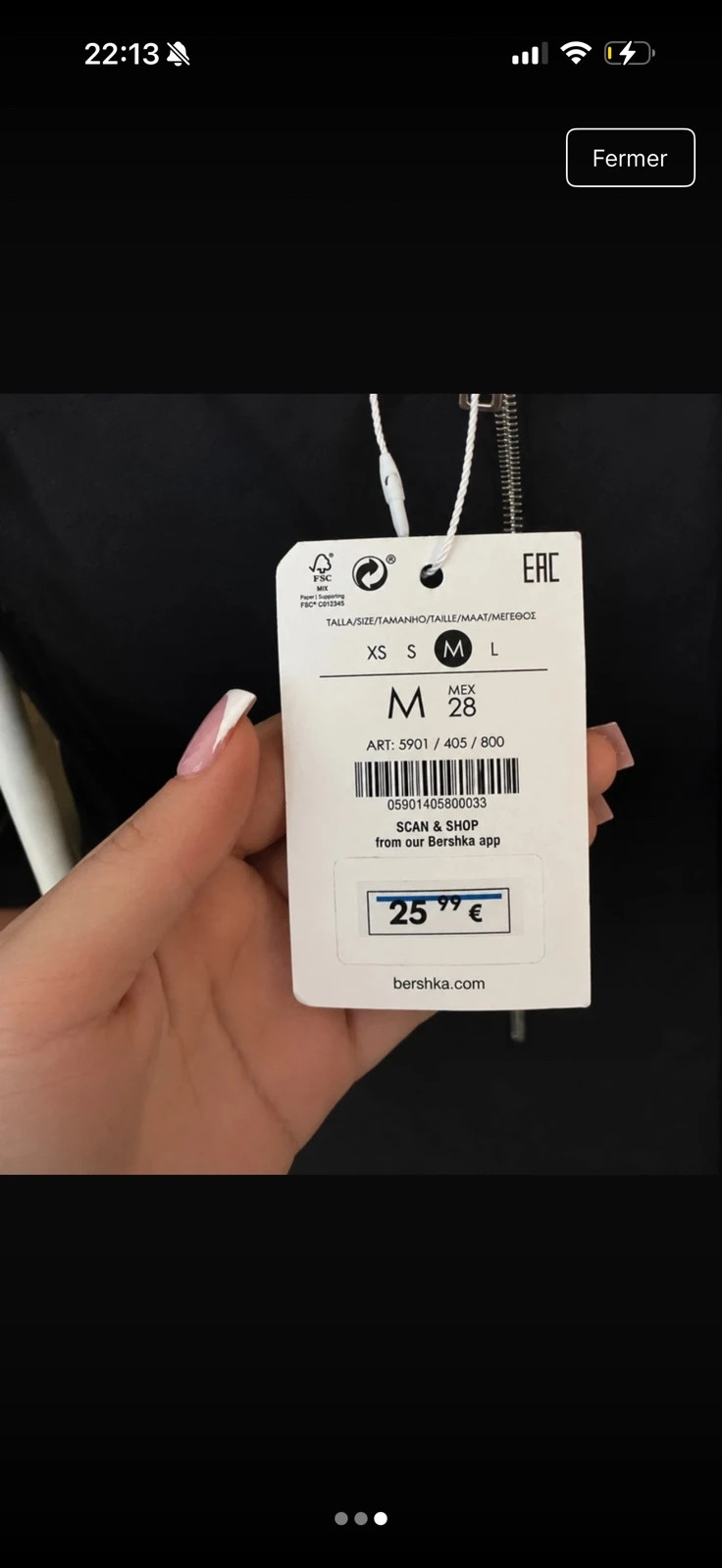 Robe courte Bershka noire effet cuir – Taille M – Bershka – taille M / 38 / 10 4
