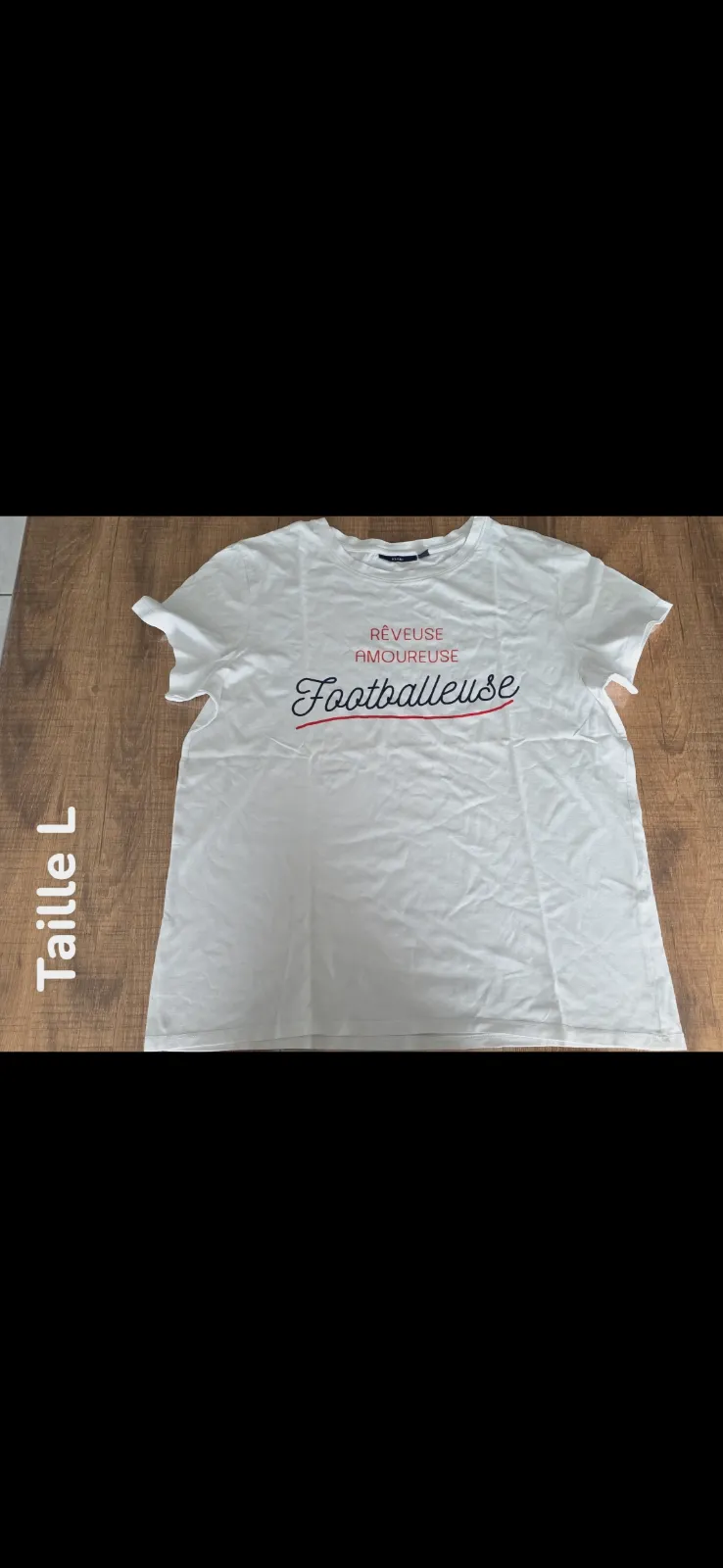 T-shirt Kiabi blanc imprimé Taille L – Kiabi – taille L 2