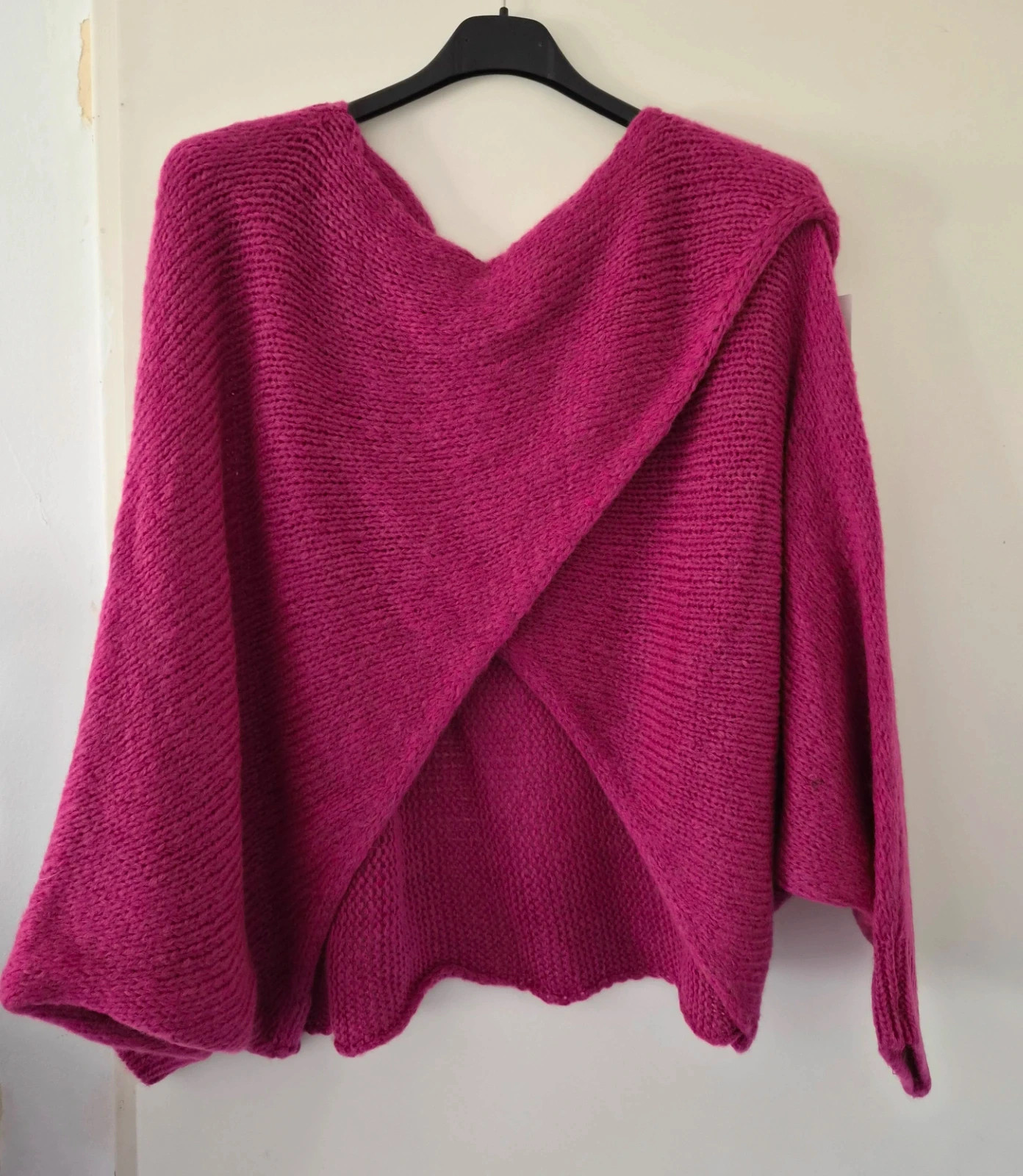 🍂Magnifique pull croisé/drapé oversize doux - TU 44 au 50 - Made in Italy🍂 – Made In Italy – taille XXL / 44 / 16 2