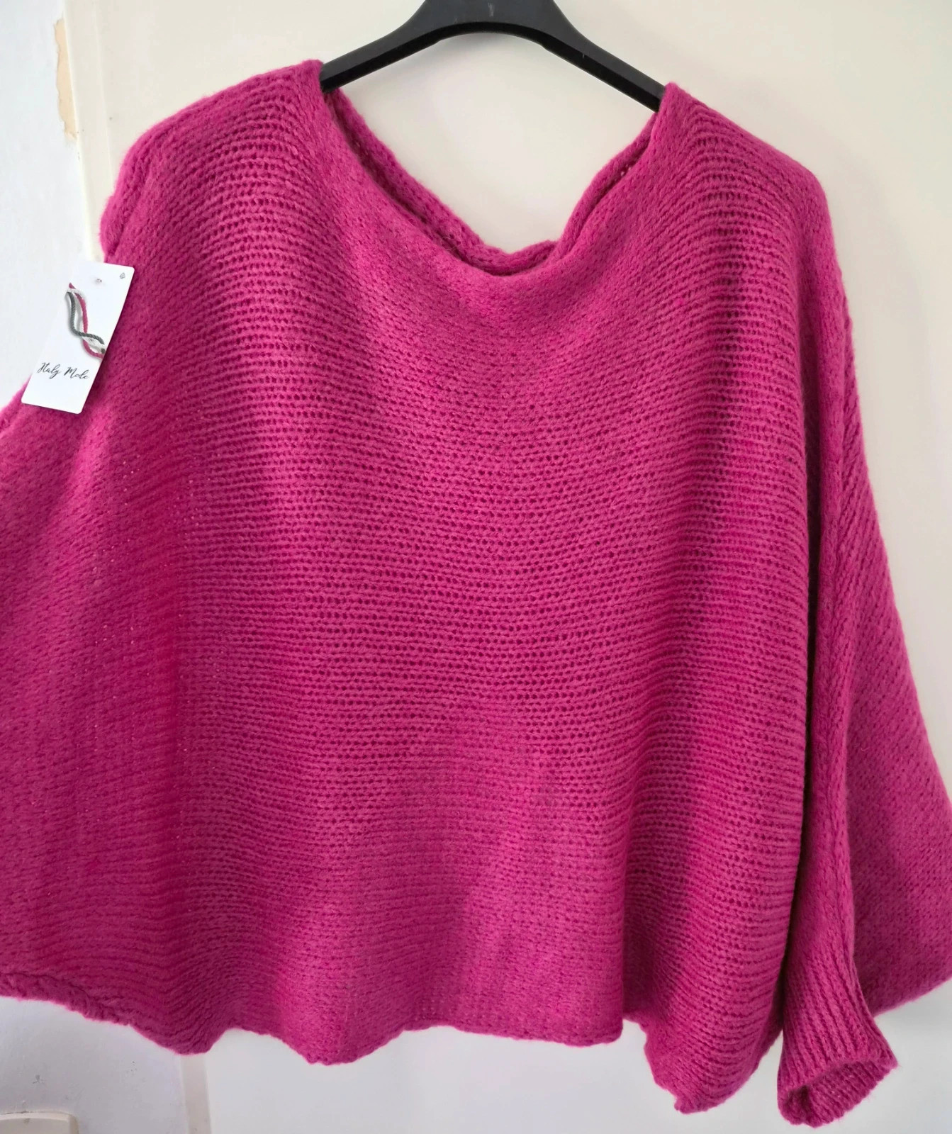 🍂Magnifique pull croisé/drapé oversize doux - TU 44 au 50 - Made in Italy🍂 – Made In Italy – taille XXL / 44 / 16 5