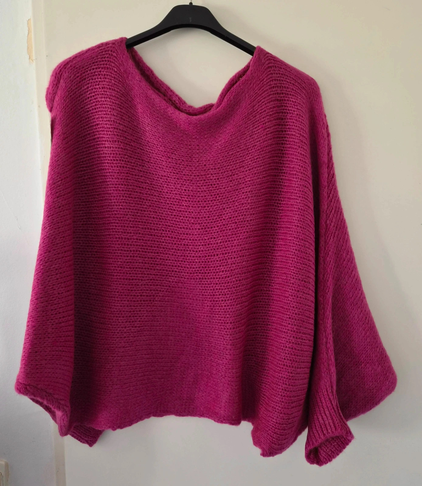 🍂Magnifique pull croisé/drapé oversize doux - TU 44 au 50 - Made in Italy🍂 – Made In Italy – taille XXL / 44 / 16 4