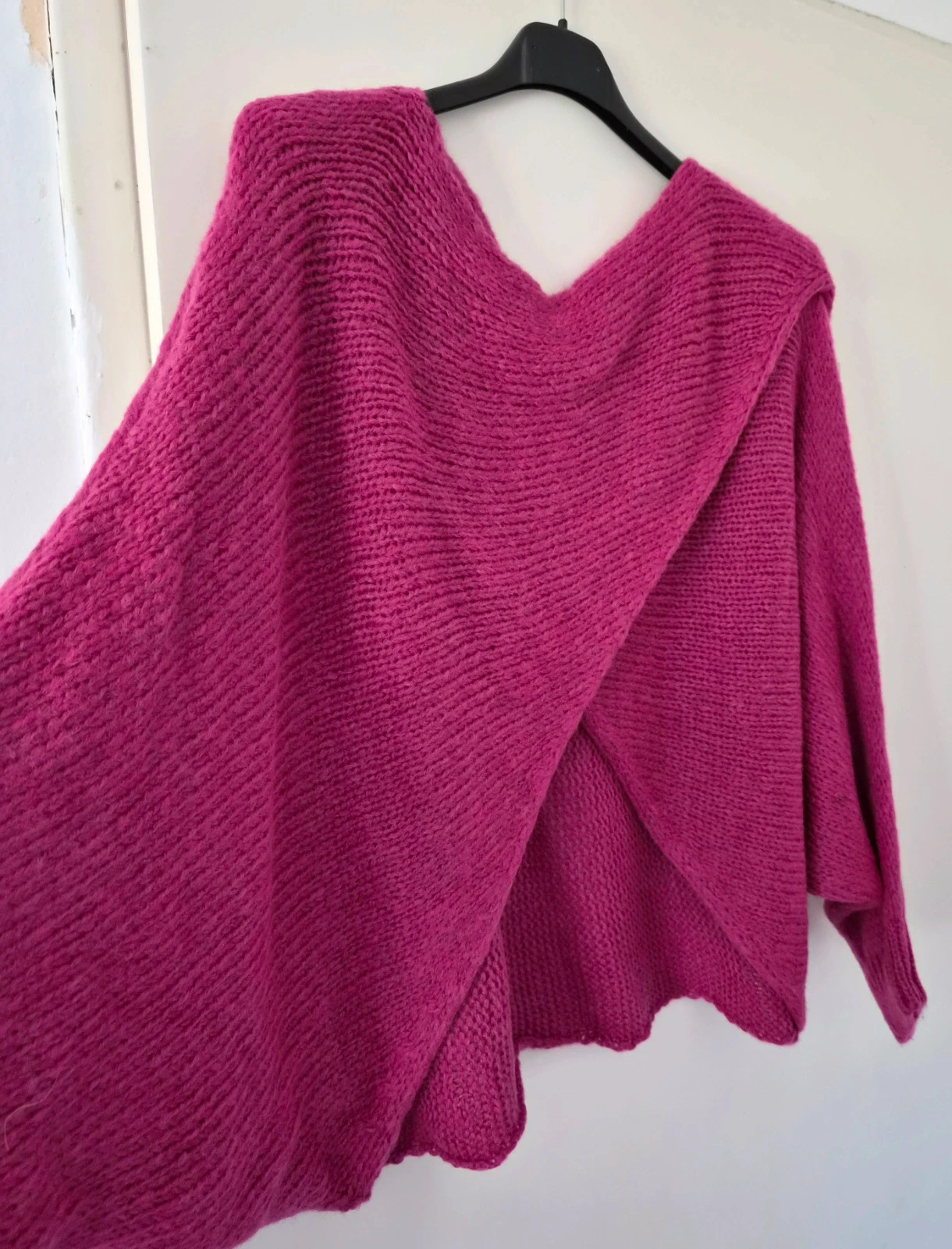 🍂Magnifique pull croisé/drapé oversize doux - TU 44 au 50 - Made in Italy🍂 – Made In Italy – taille XXL / 44 / 16 3