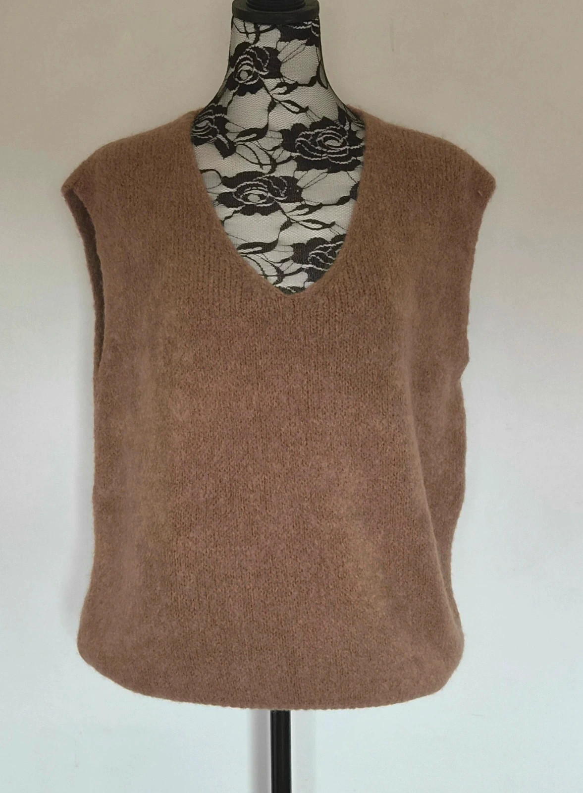 Pull doux, oversize, sans manches - 30% alpaga - TU 36 au 44 – Alpaca – taille XL / 42 / 14 2