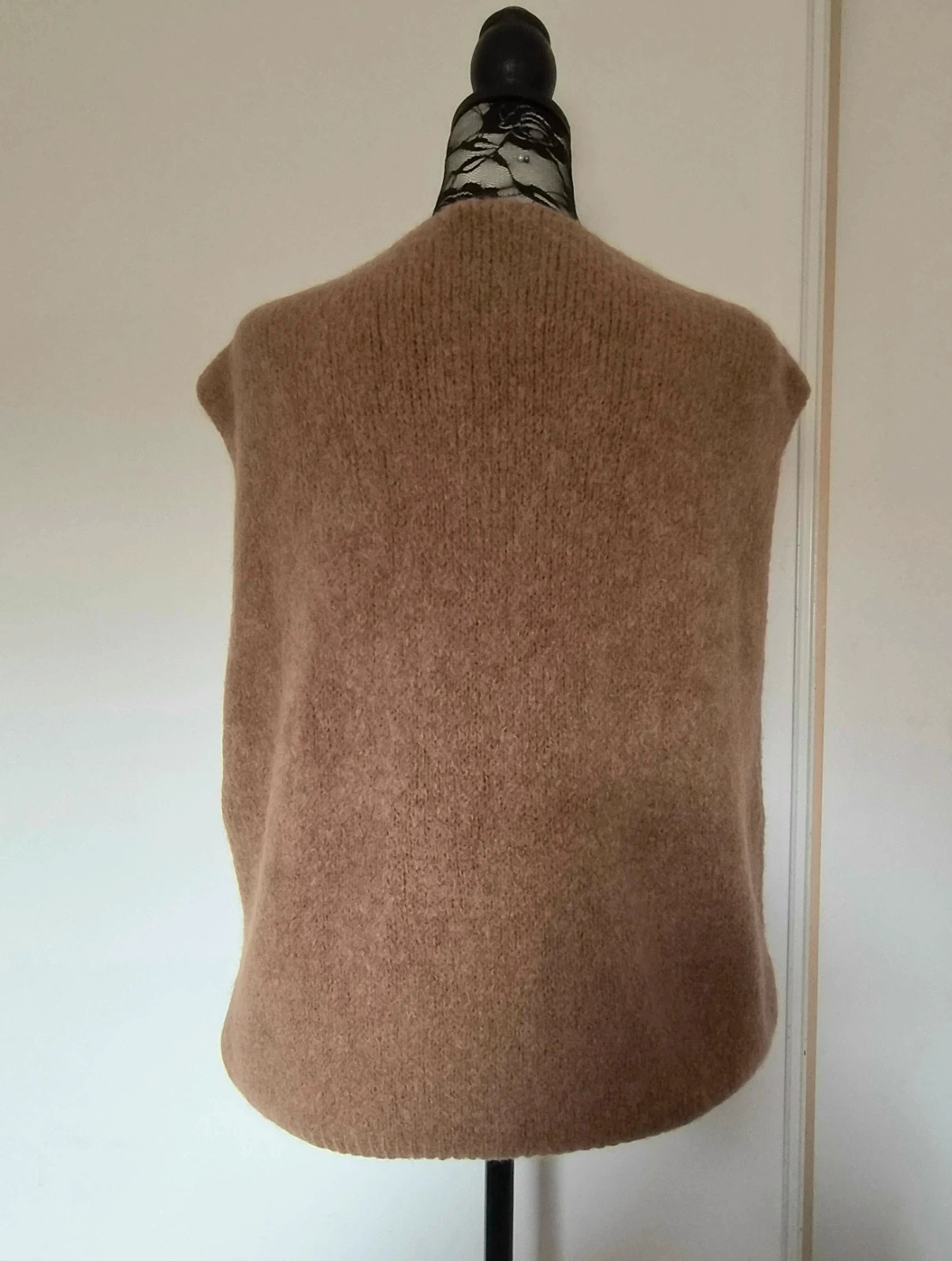 Pull doux, oversize, sans manches - 30% alpaga - TU 36 au 44 – Alpaca – taille XL / 42 / 14 5