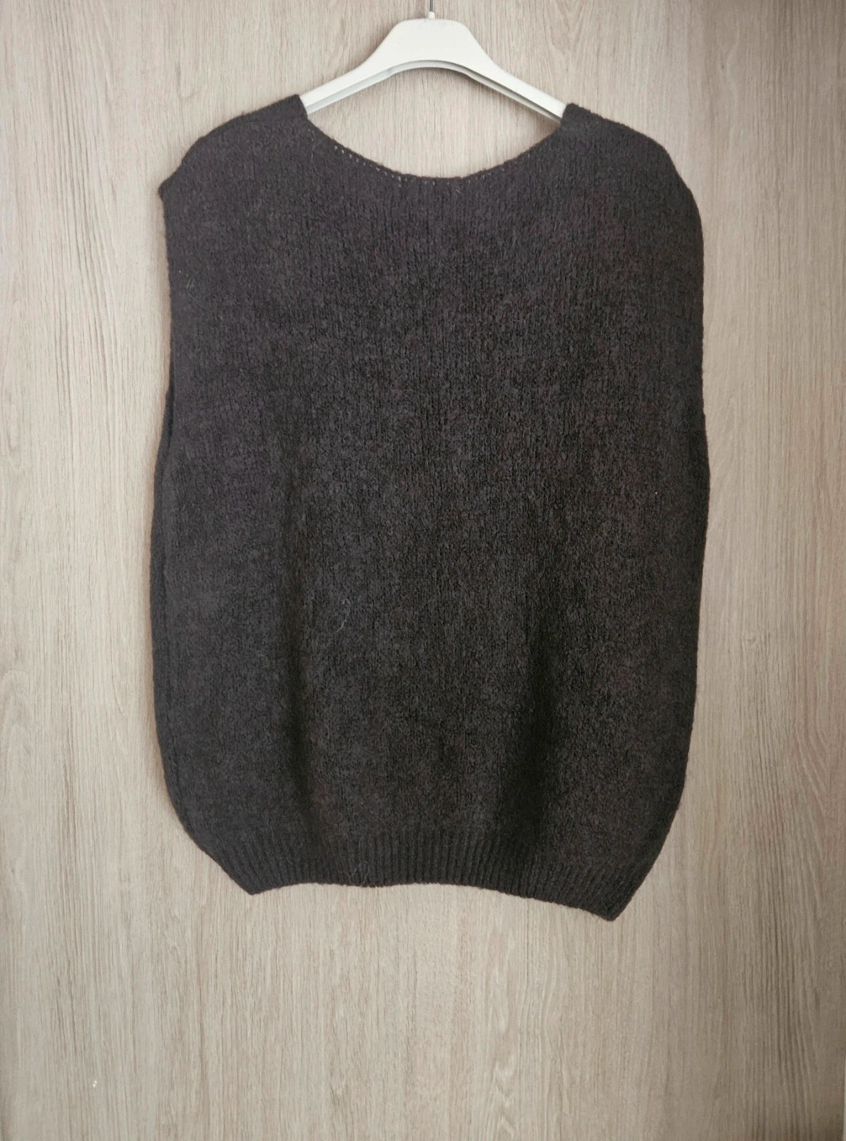 Pull doux, oversize, sans manches - 30% alpaga - TU 36 au 44 – Alpaca – taille XL / 42 / 14 2