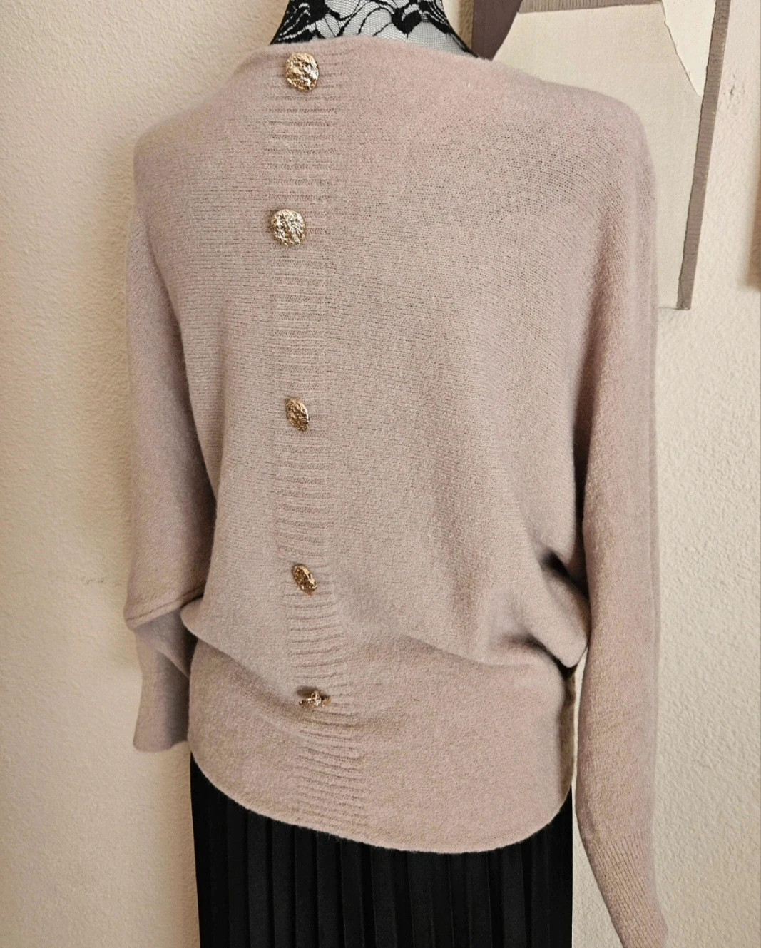Pull doux manches chauve-souris avec détails dans le dos - TU 36 au 40/42 - Made in ltaly – Made In Italy – taille S / 36 / 8 3