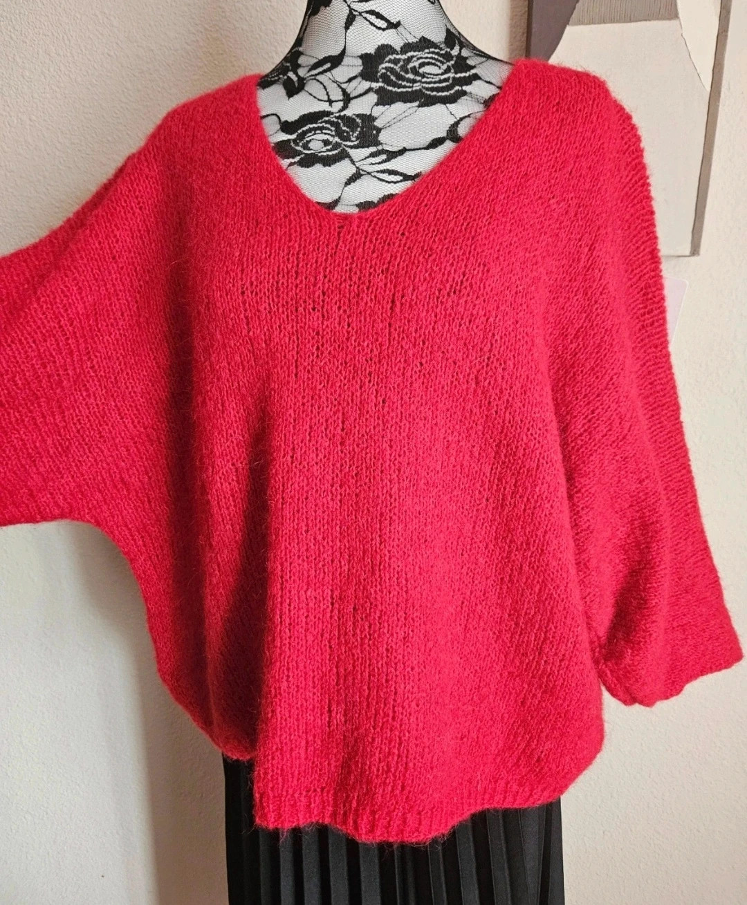 Pull oversize doux avec alpaga - Taille unique 36 au 42 - Made in ltaly – Made In Italy – taille L / 40 / 12 3