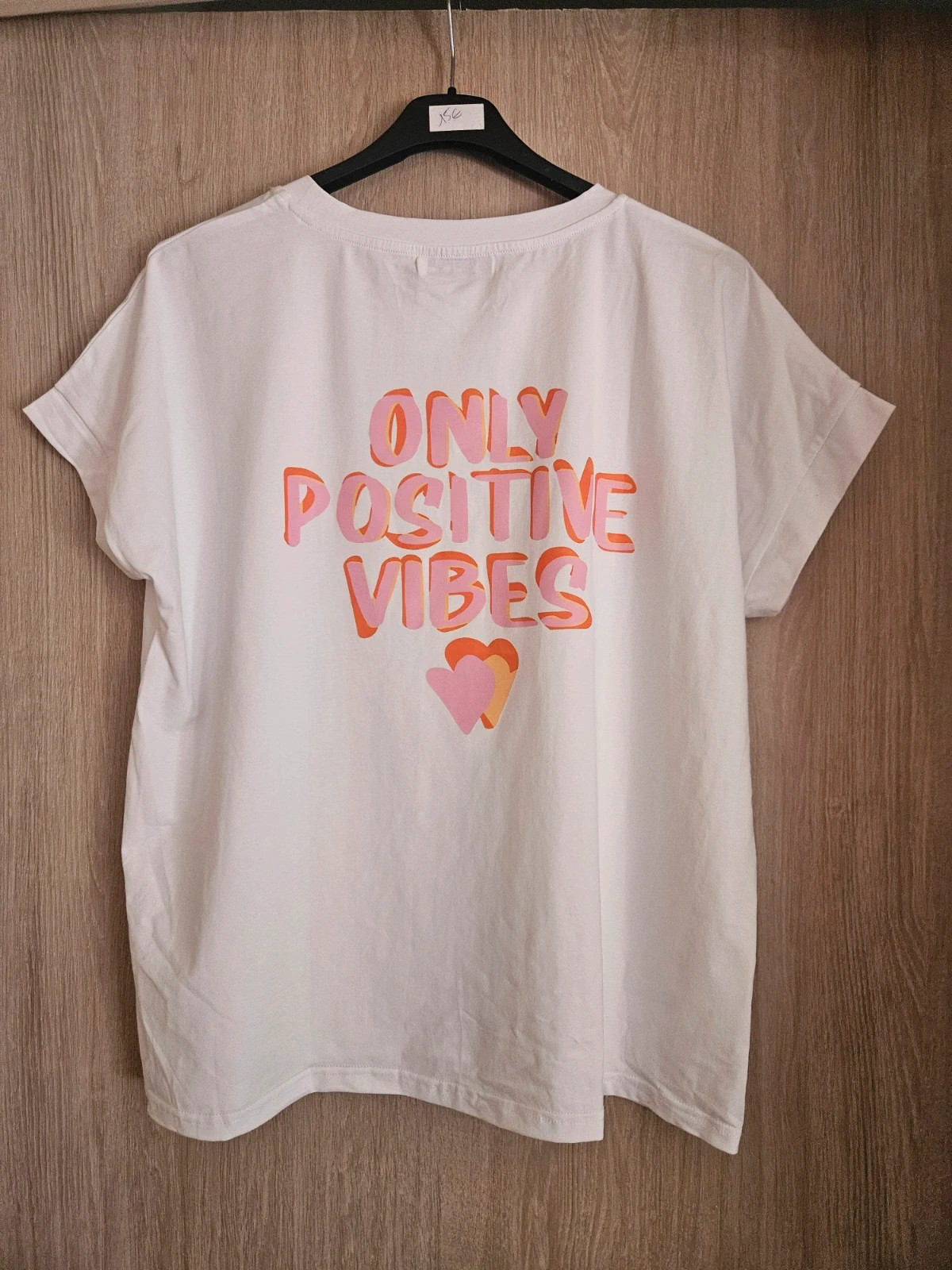 Tshirt oversize en coton - TU 36 au 44 - Only Positive Vibes – Coton – taille L / 40 / 12 5