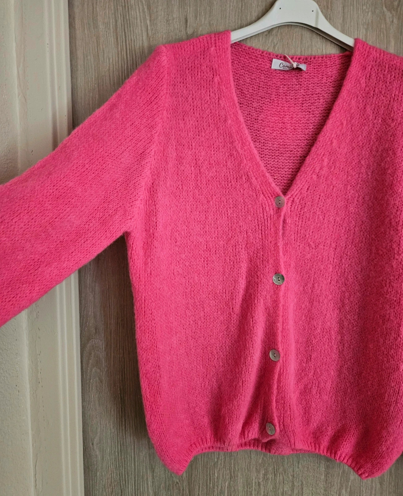 Sublime Cardigan doux - 30% alpaga - TU 36 au 42 - Made in ltaly – Alpaca – taille L / 40 / 12 2