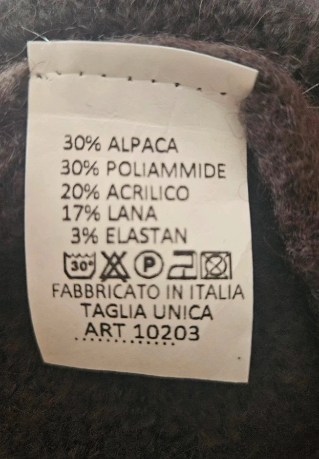 Cardigan doux - 30% alpaga - TU 36 au 42 - Made in ltaly – Alpaga – taille L / 40 / 12 2