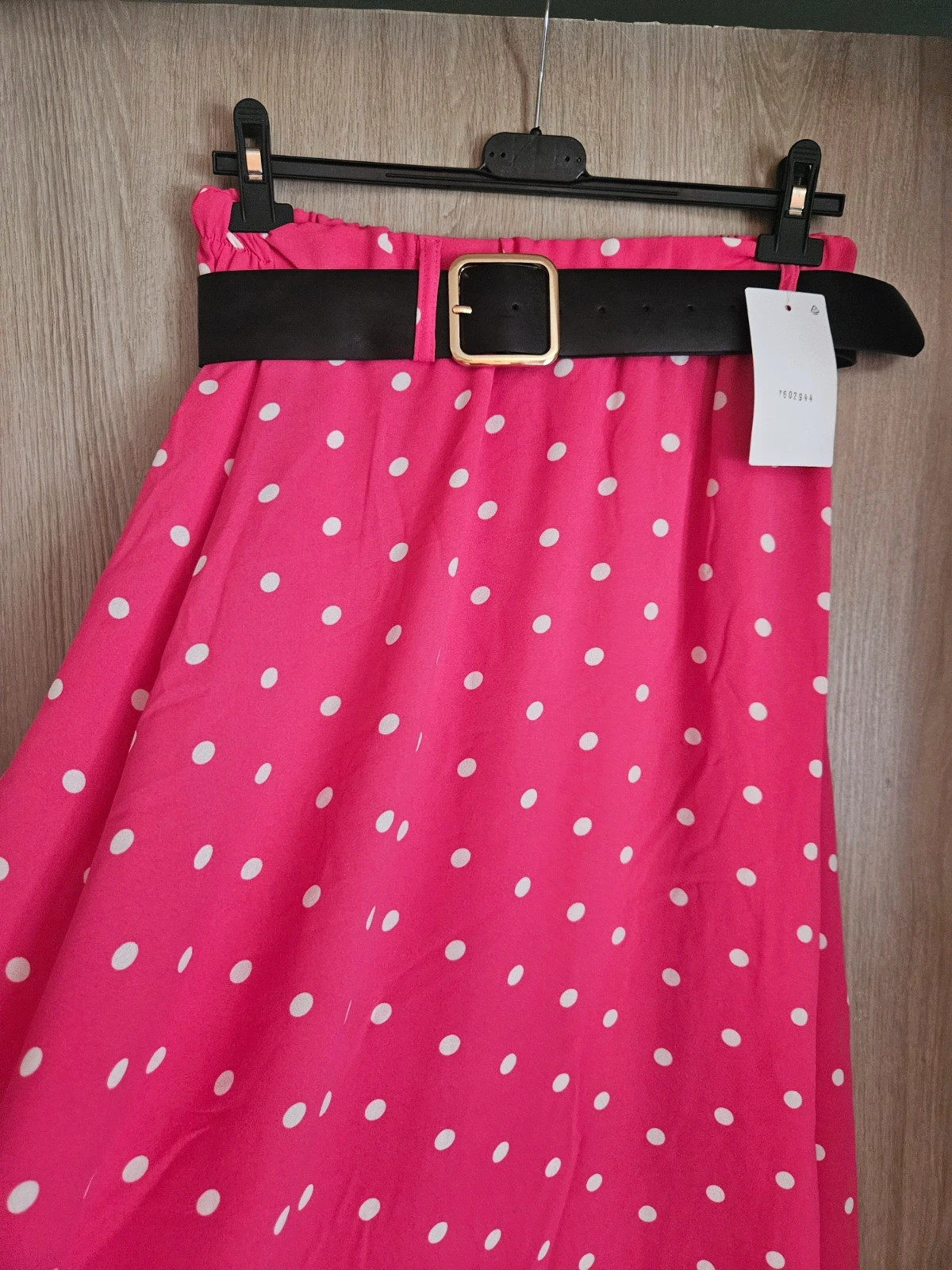 Jupe longue fluide à pois +ceinture - TU 36 au 44 – Boutique Parisienne – taille L / 40 / 12 3