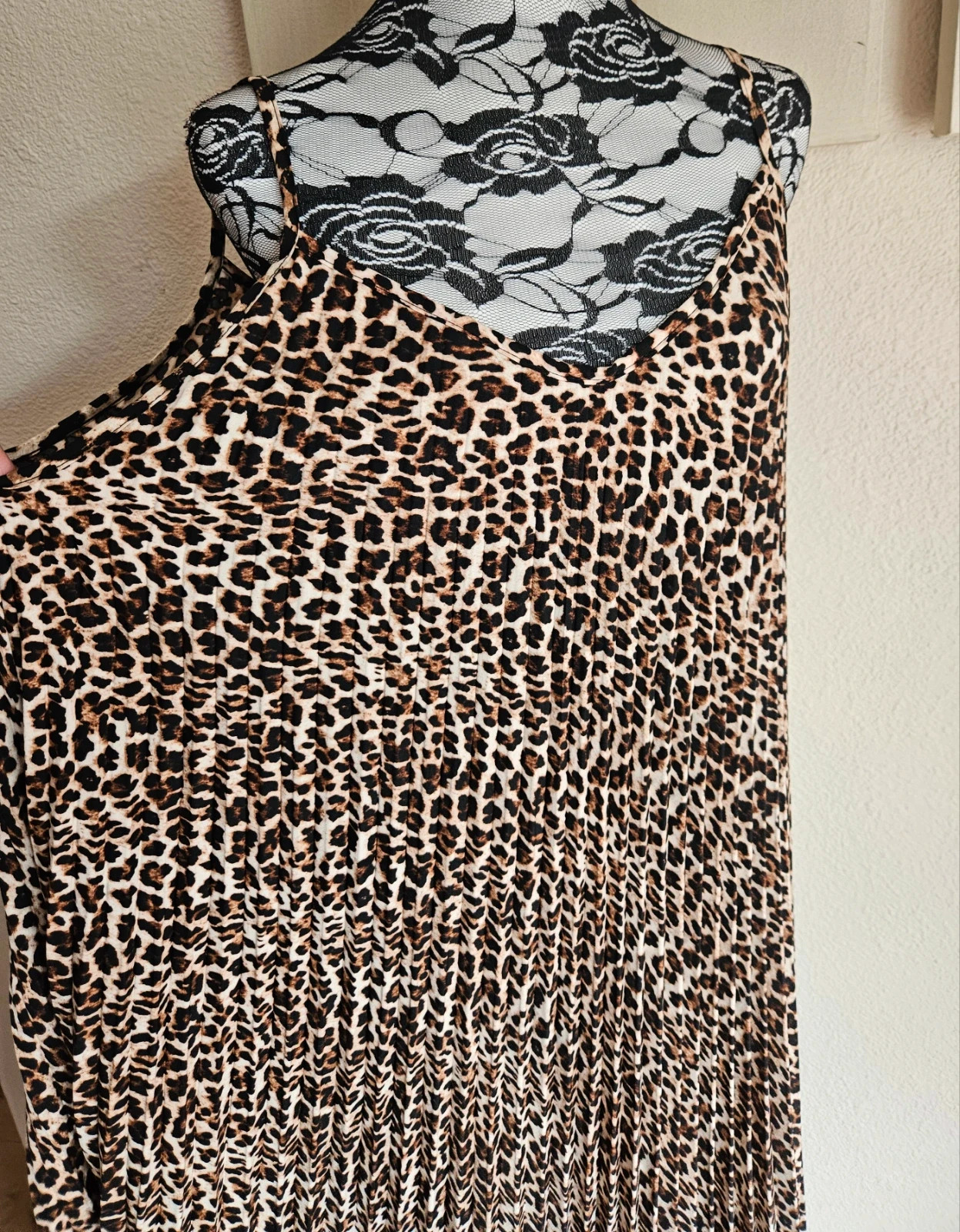 Robe longue plissée léopards - TU 44 au 50 - Made in ltaly – New Collection – taille XXL / 44 / 16 5