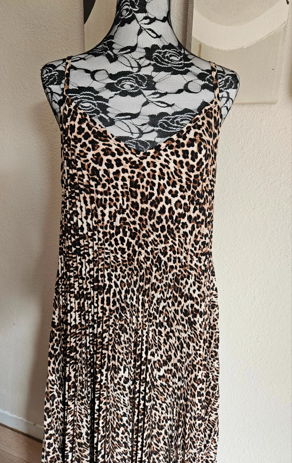 Robe longue plissée léopards - TU 44 au 50 - Made in ltaly – New Collection – taille XXL / 44 / 16 3