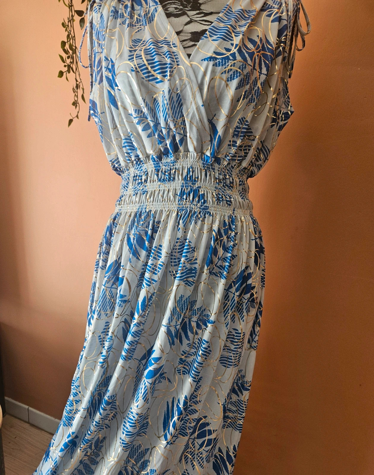 Robe longue reflets dorés taille magique - TU 38 au 48 – Boutique Parisienne – taille XL / 42 / 14 3