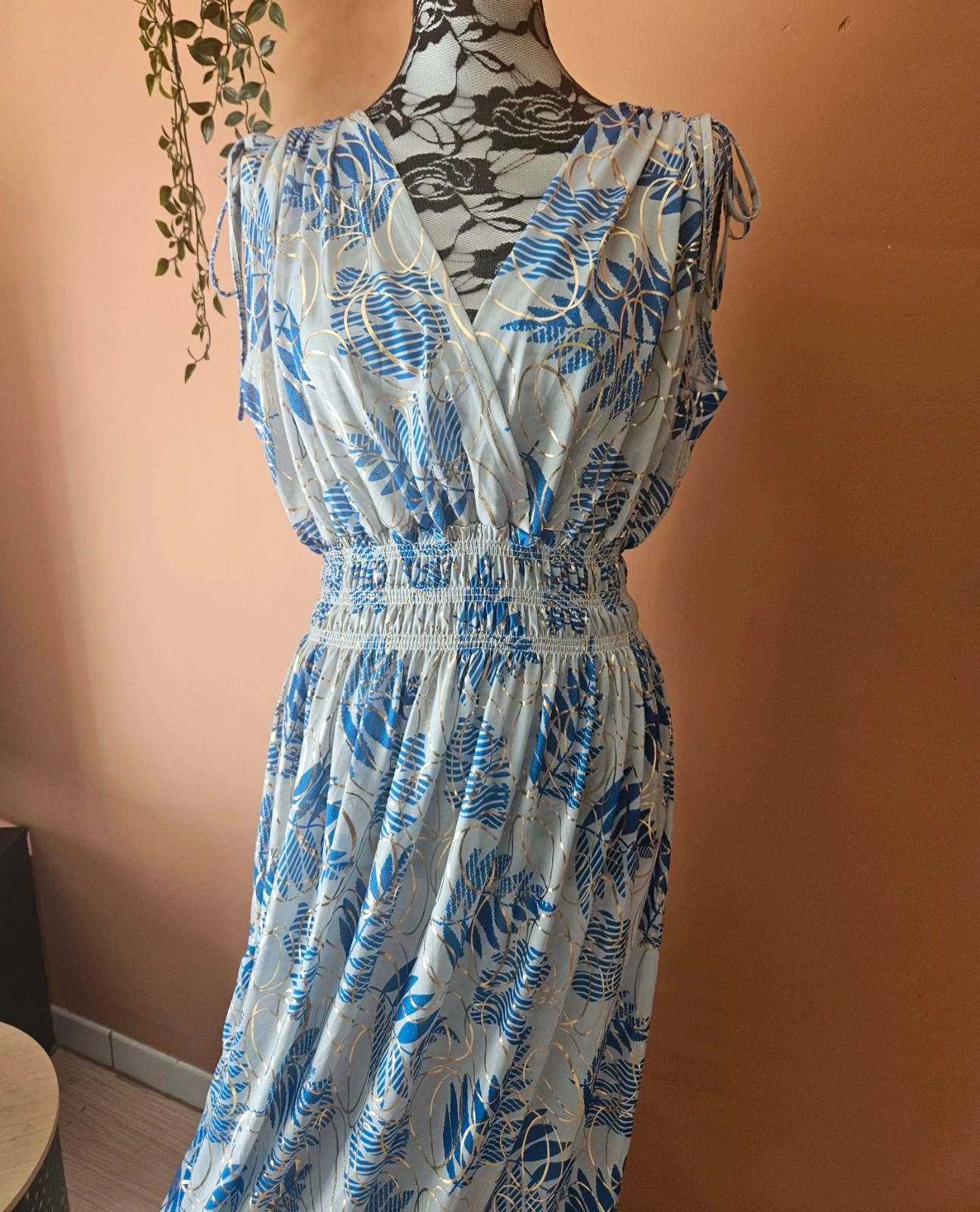Robe longue reflets dorés taille magique - TU 38 au 48 – Boutique Parisienne – taille XL / 42 / 14 2