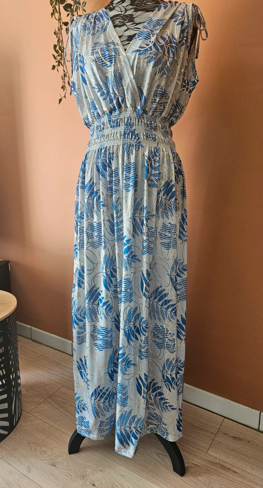 Robe longue reflets dorés taille magique - TU 38 au 48 – Boutique Parisienne – taille XL / 42 / 14 4