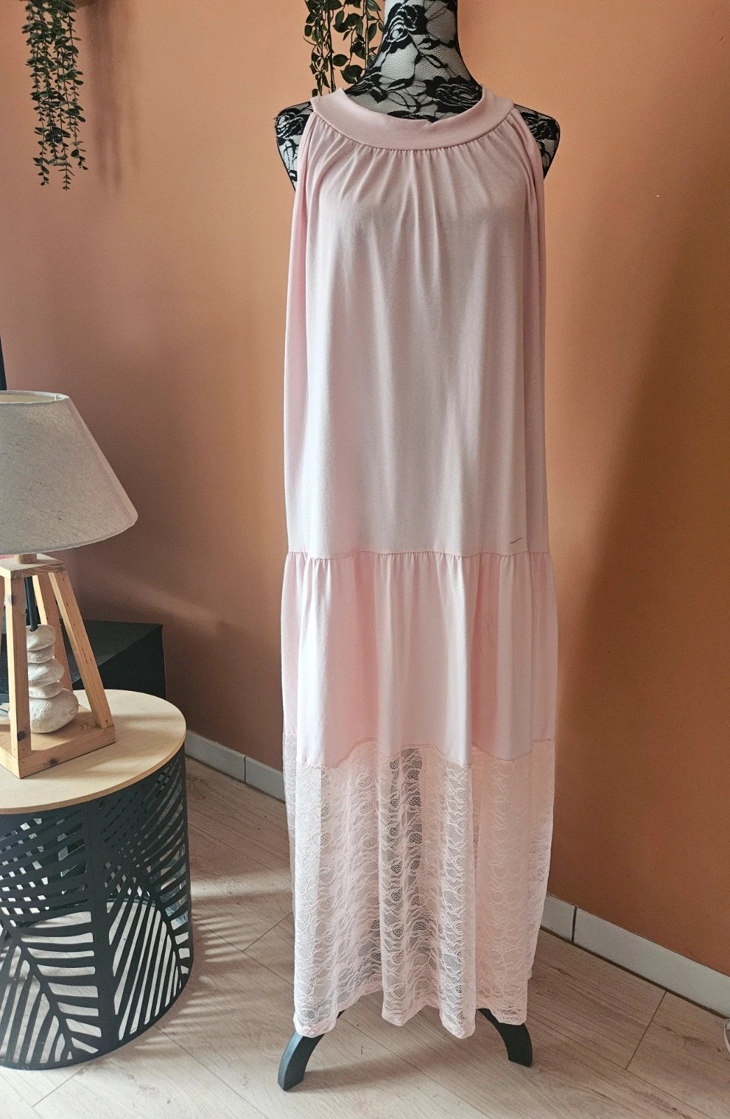 Robe longue en coton bas dentelle - TU 44 au 52 - Made in italy – Made In Italy – taille XXXL / 46 / 18 2